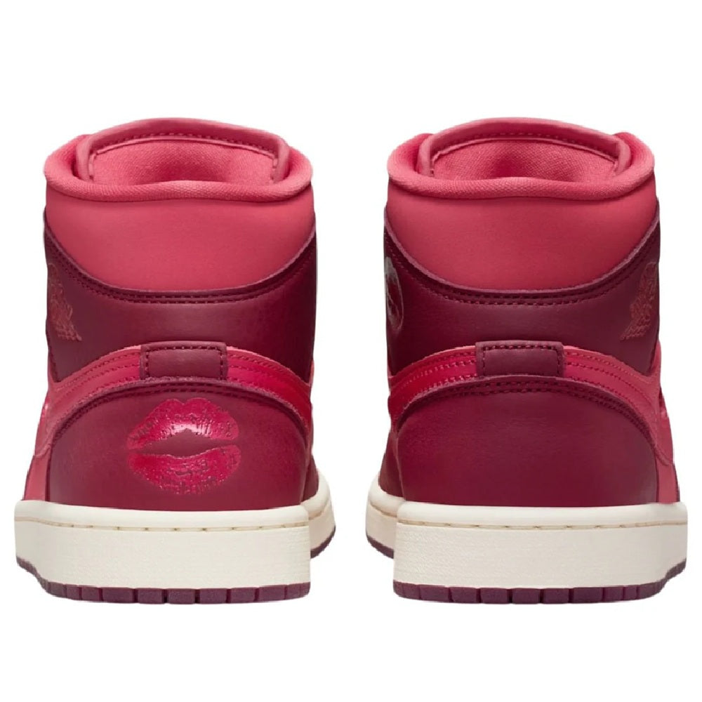 Women's Jordan 1 Mid SE "Valentines Day" Team Red/Sierra Red-Pueblo (IB7018 600)