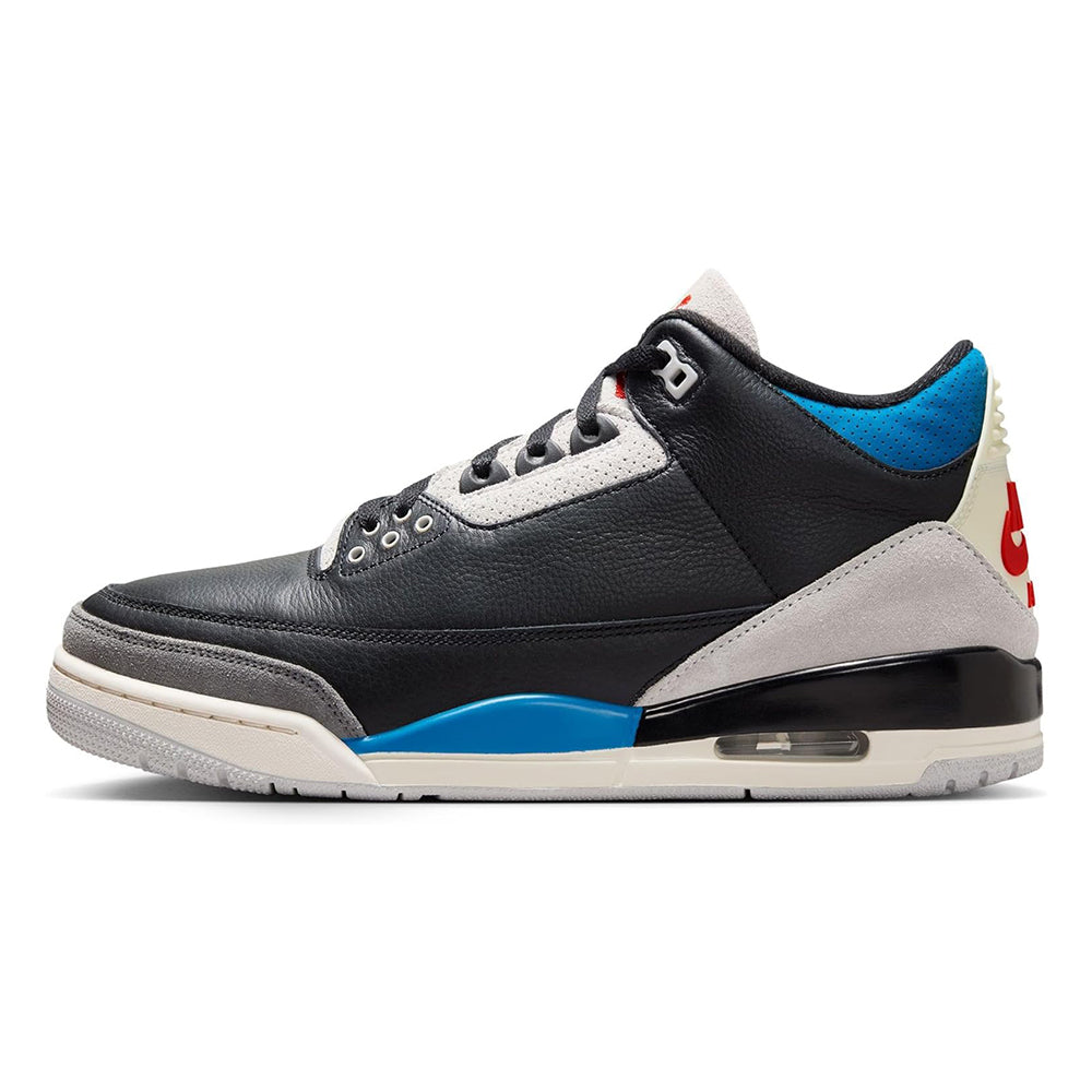 Men's Jordan 3 Retro OG Black/Chile Red-Neutral Grey (384GY)