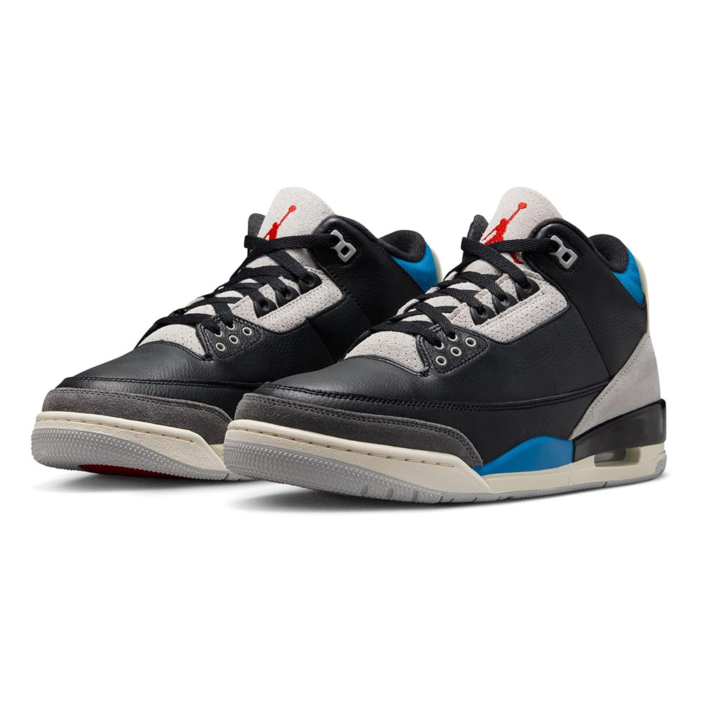 Men's Jordan 3 Retro OG Black/Chile Red-Neutral Grey (384GY)