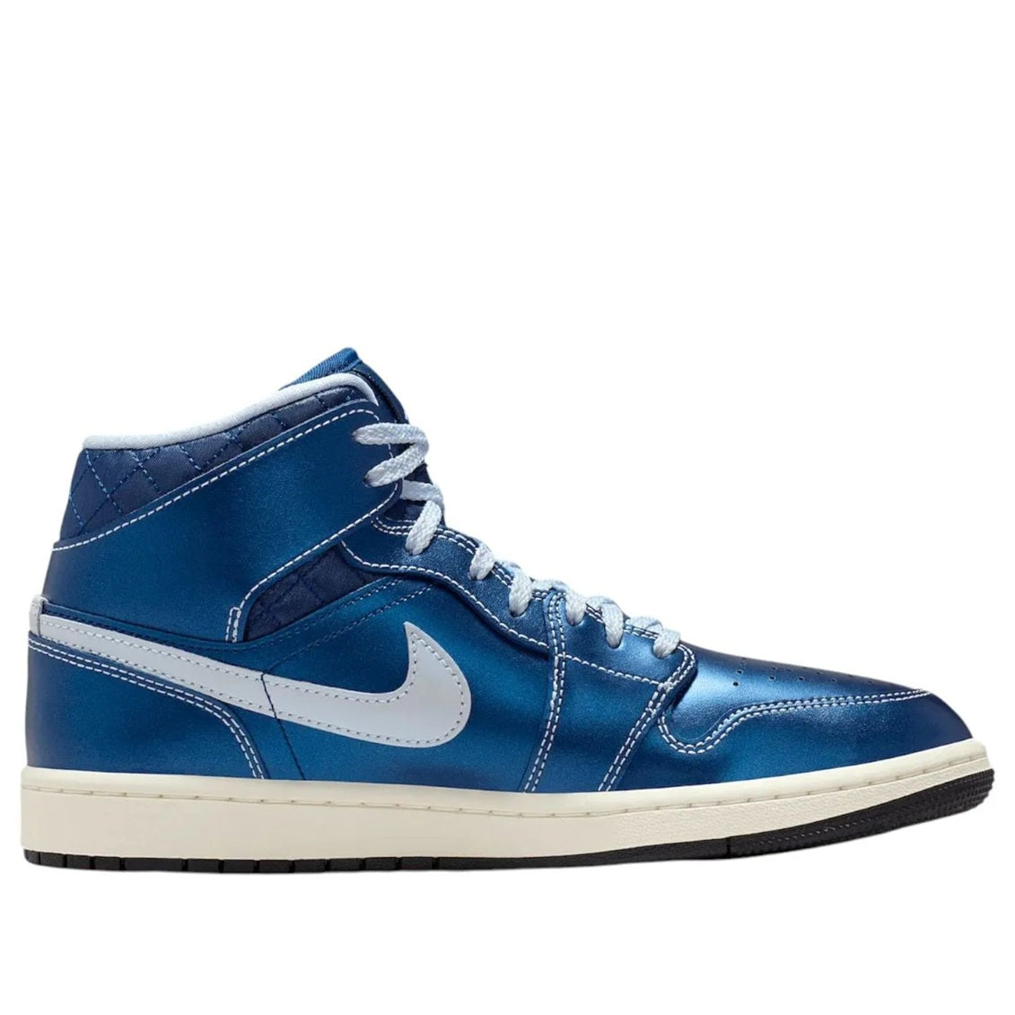 Women's Jordan 1 Mid Black/Ghost-Coconut Milk (IM5128 001)