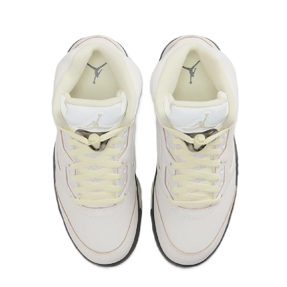 Women's Air Jordan 5 Retro Sail/Luminous Green-Anthracite (IM7592 130)