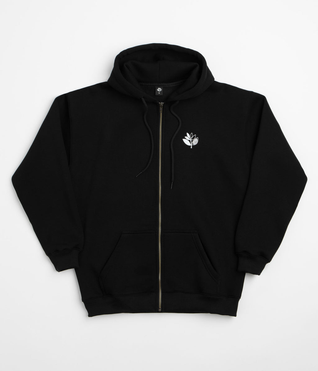 Magenta Yin Full Zip Hoodie - Black