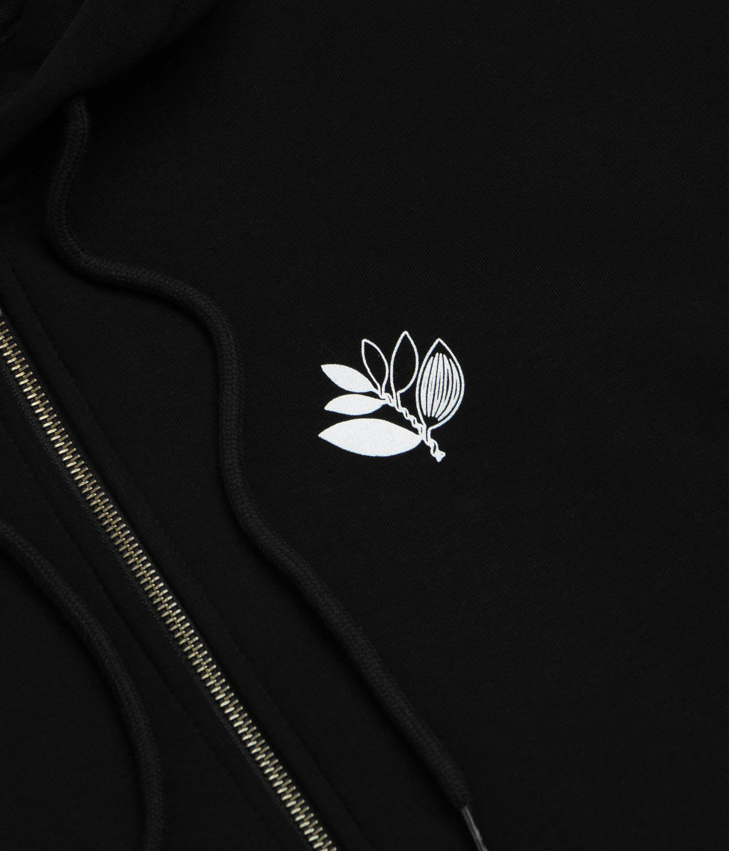 Magenta Yin Full Zip Hoodie - Black