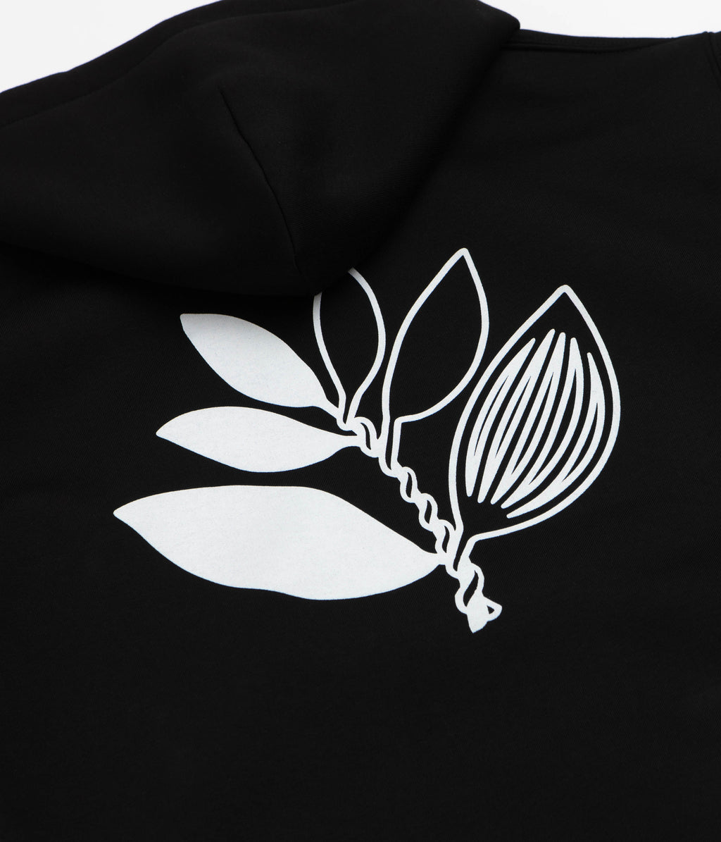 Magenta Yin Full Zip Hoodie - Black