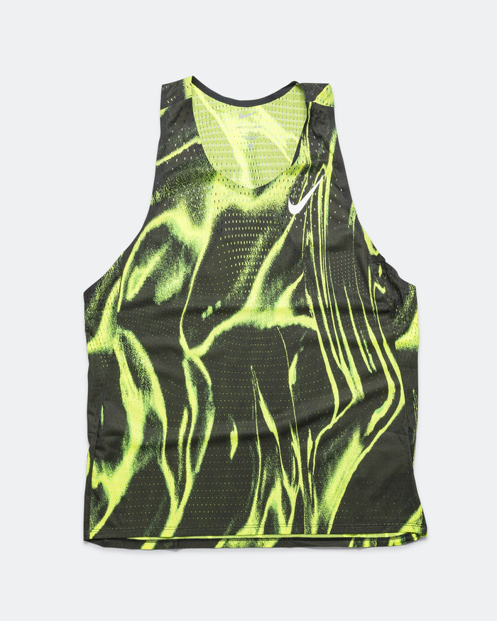 Mens Dri-FIT ADV Aeroswift Singlet AOP - Volt/White