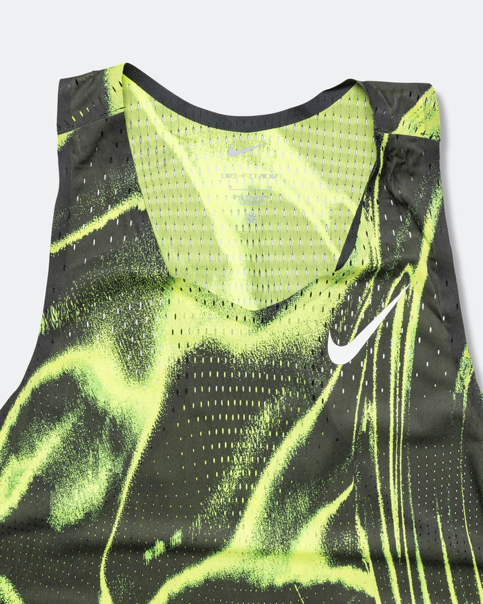 Mens Dri-FIT ADV Aeroswift Singlet AOP - Volt/White