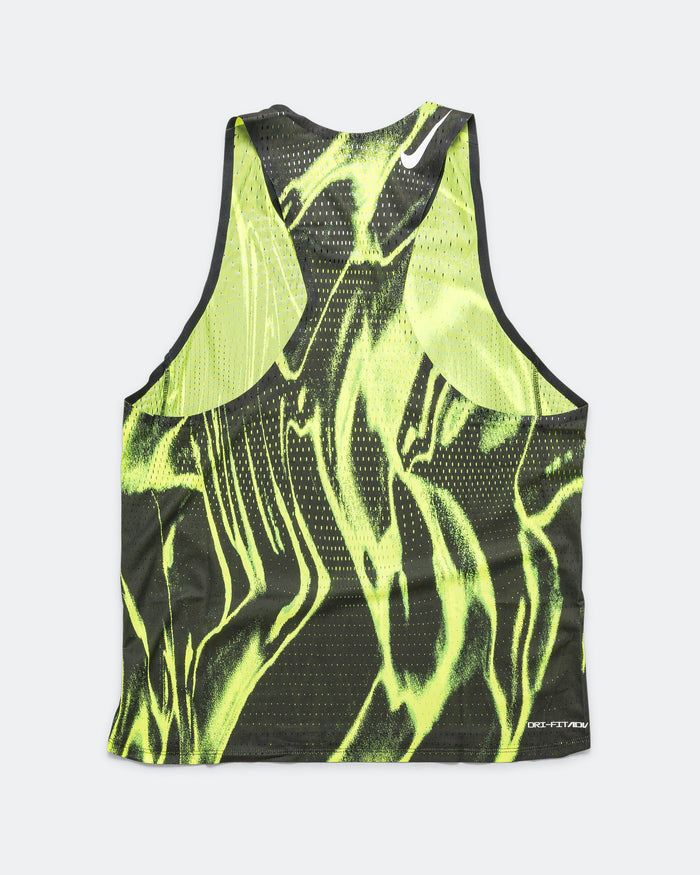 Mens Dri-FIT ADV Aeroswift Singlet AOP - Volt/White