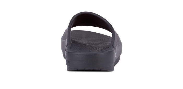 Men's OOahh Slide Sandal - Black - OOFOS back view