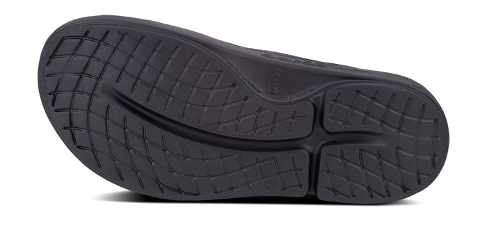 Men's OOahh Slide Sandal - Black - OOFOS bottom view