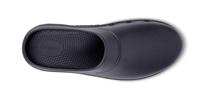 Men's OOcloog Clog - Black - OOFOS top view
