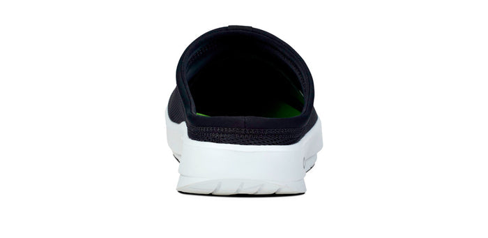 Men's OOcoozie Sport Mule - White Black back view