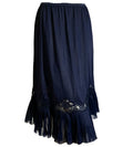 Midnight Blue Nylon Half Slip Accordian Pleated Chiffon Hem circa 1960s
