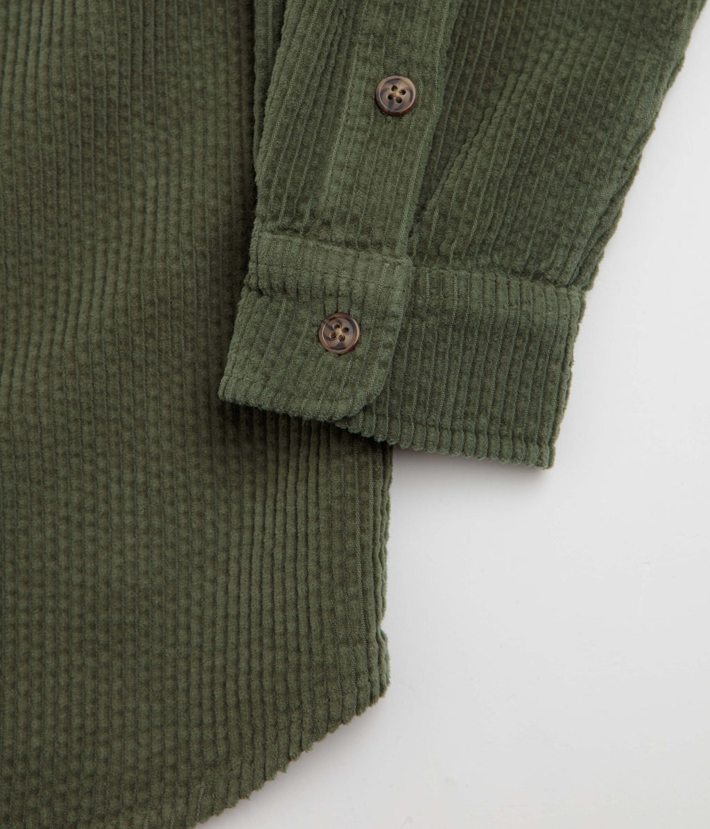 Mollusk Thurston Shirt - Rover Green Corduroy