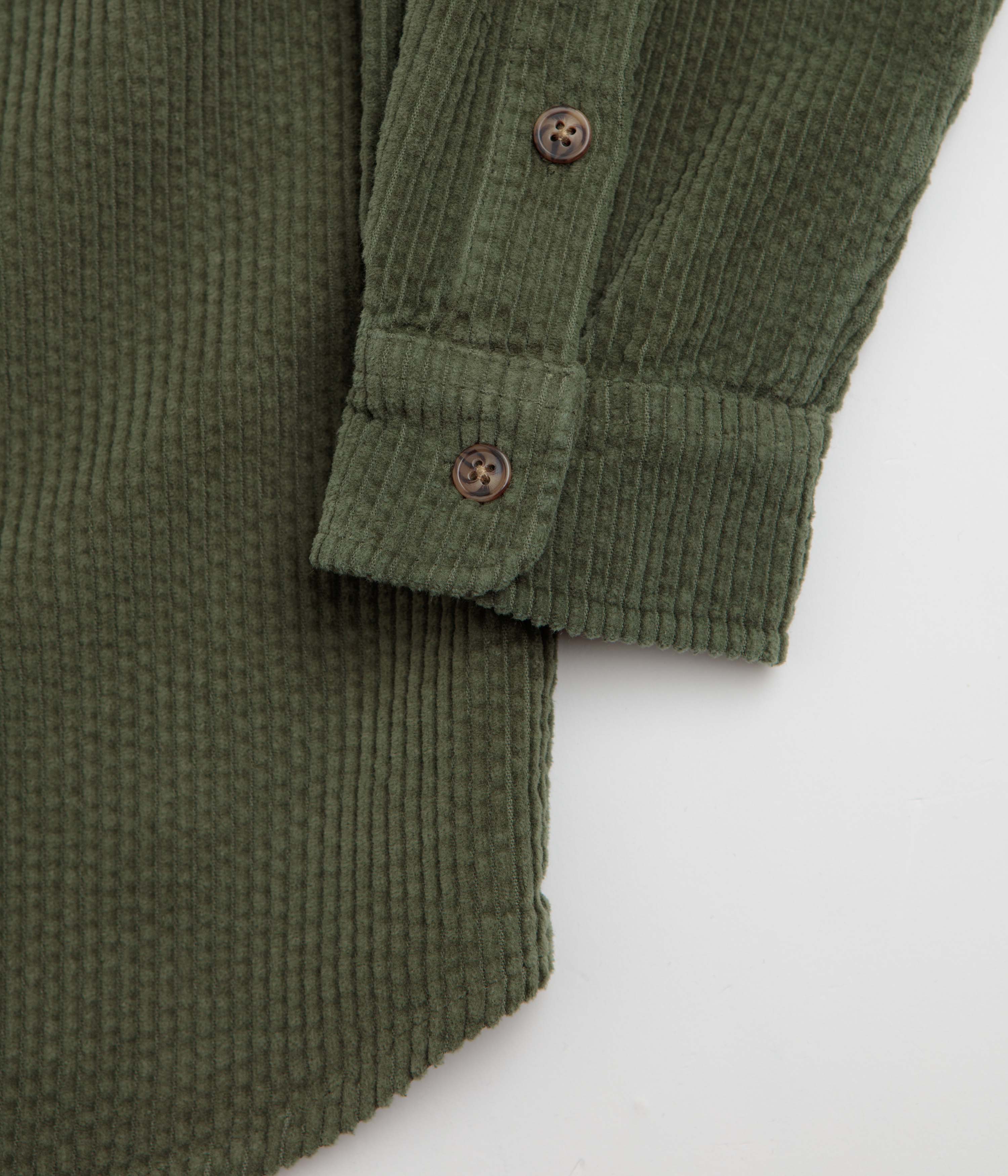 Mollusk Thurston Shirt - Rover Green Corduroy