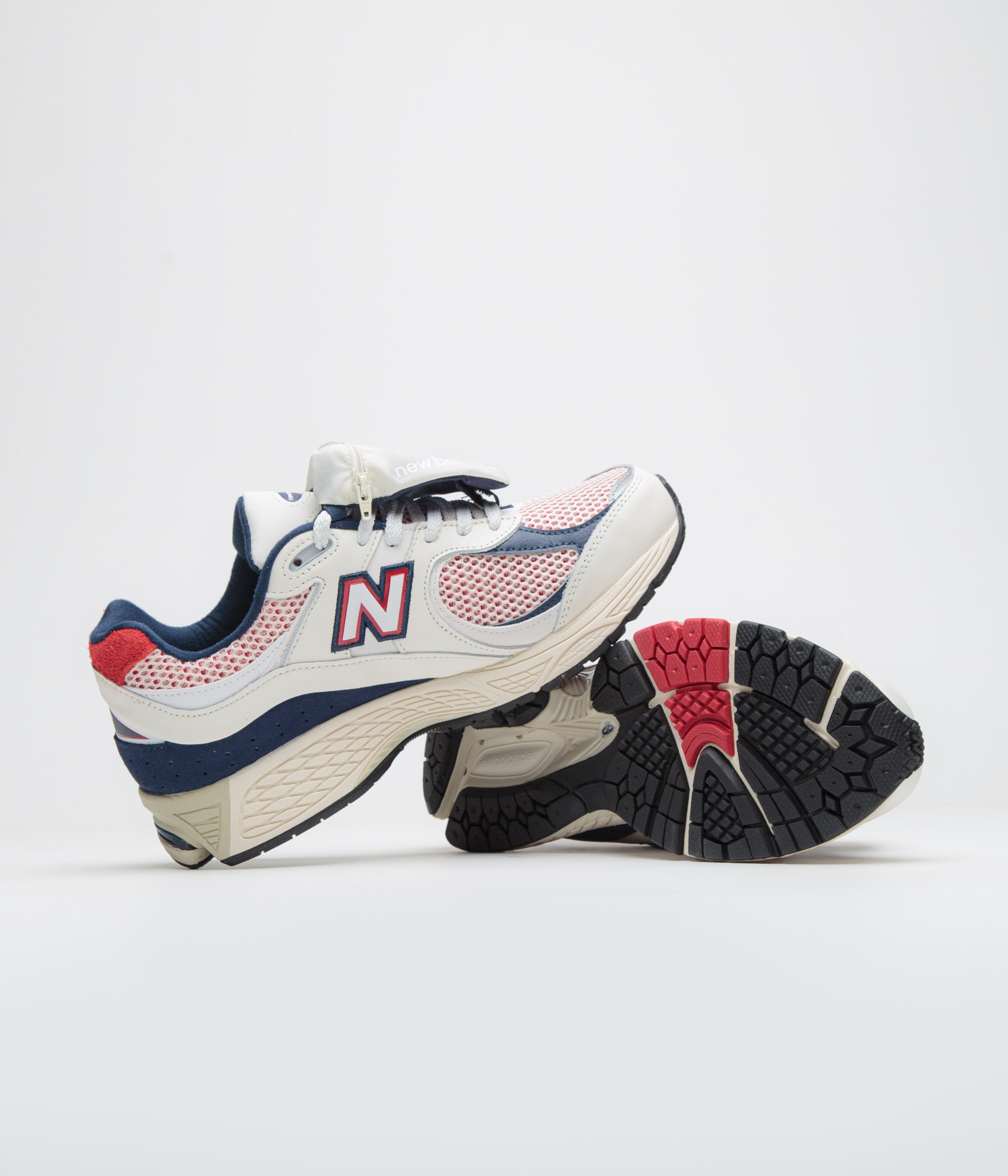 New Balance 2002R Shoes - Sea Salt / Red / Blue