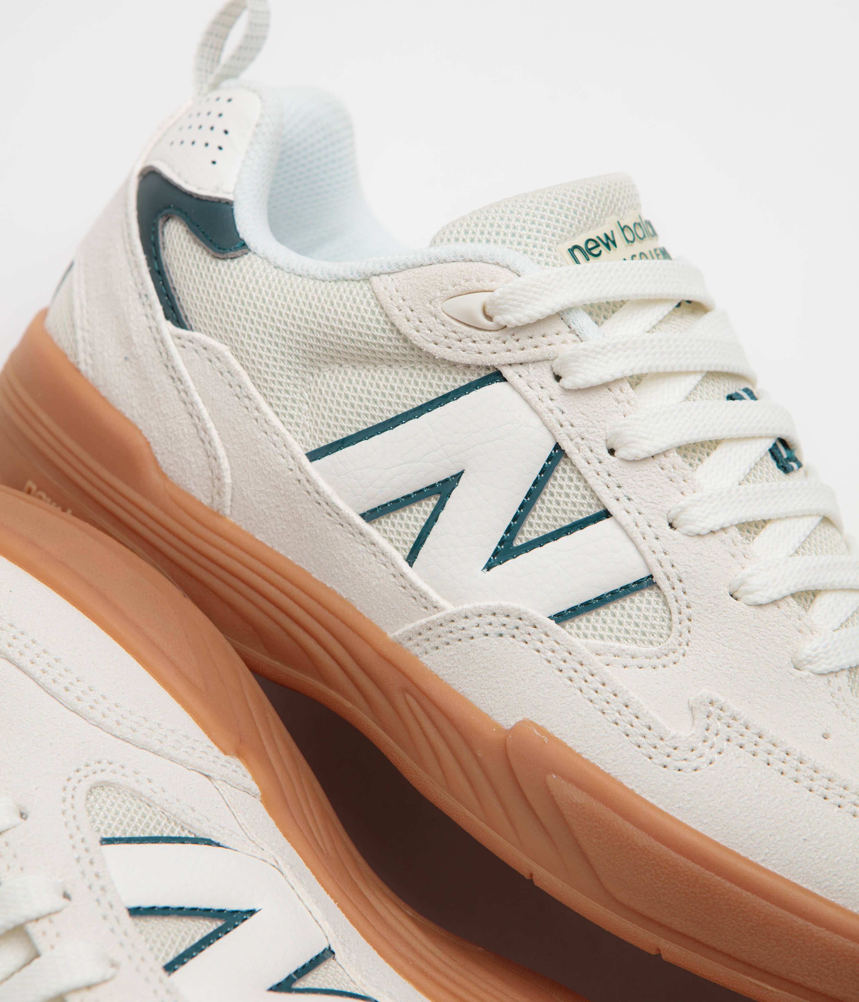 New Balance Numeric 808 Tiago Lemos Shoes - Sea Salt / Medusa Green