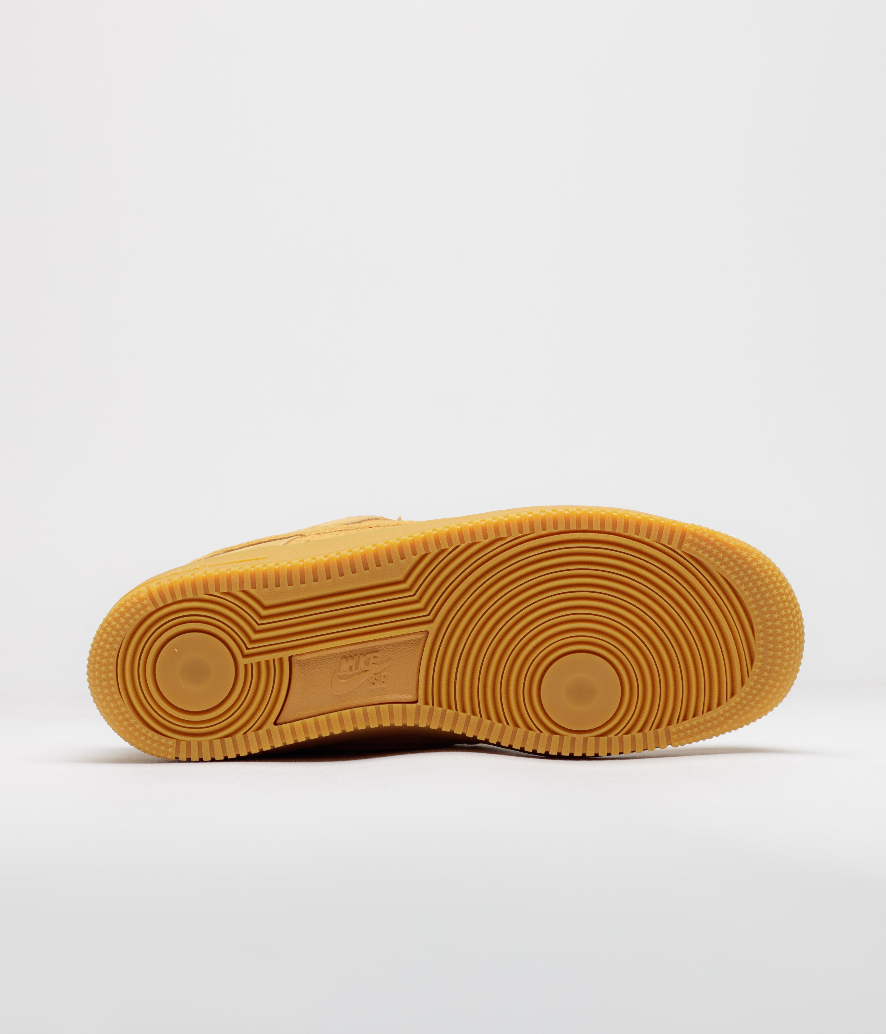 Nike SB Air Force 1 Shoes - Flax / Flax - Black - Gum Light Brown