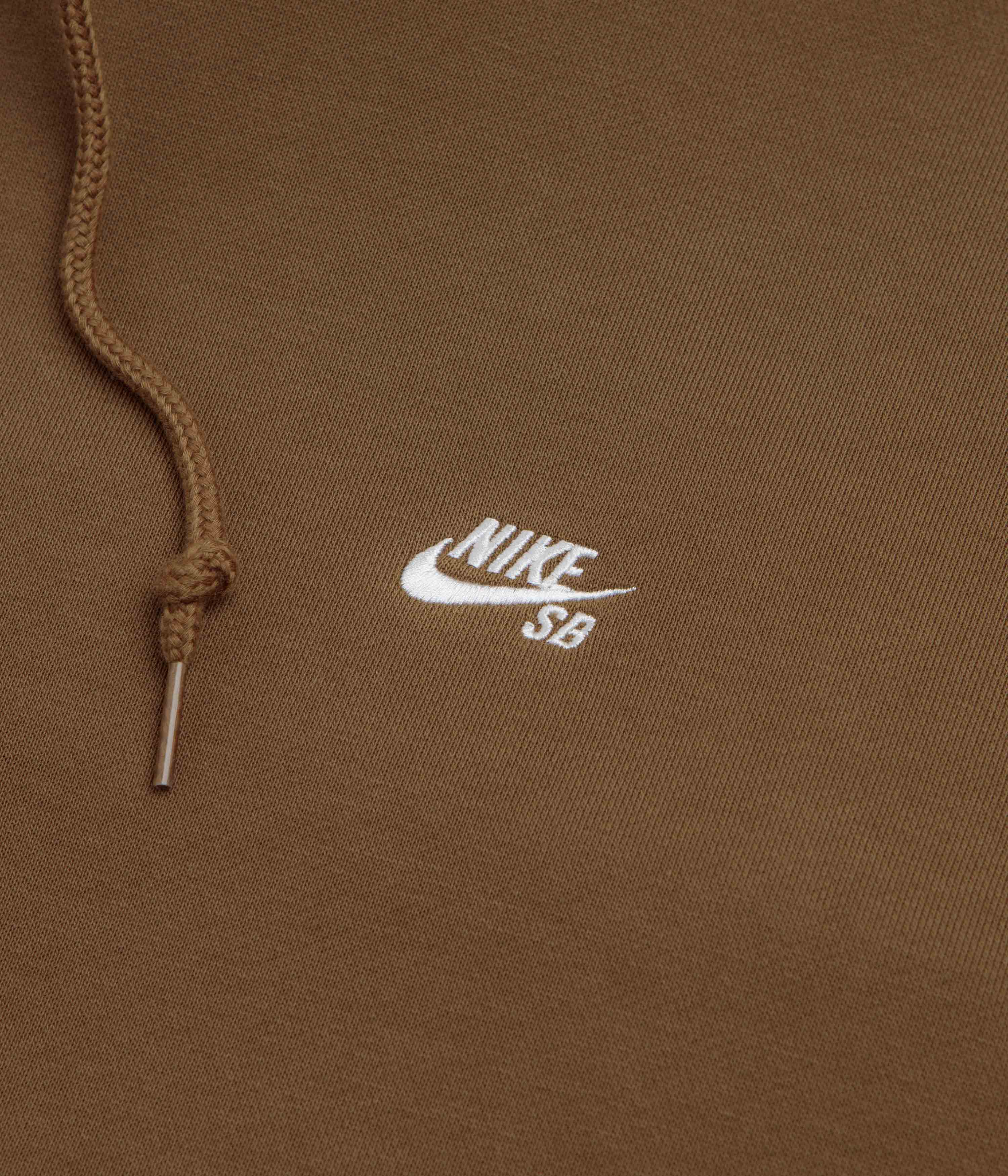 Nike SB Essential Logo Hoodie - Mosswood Brown / White