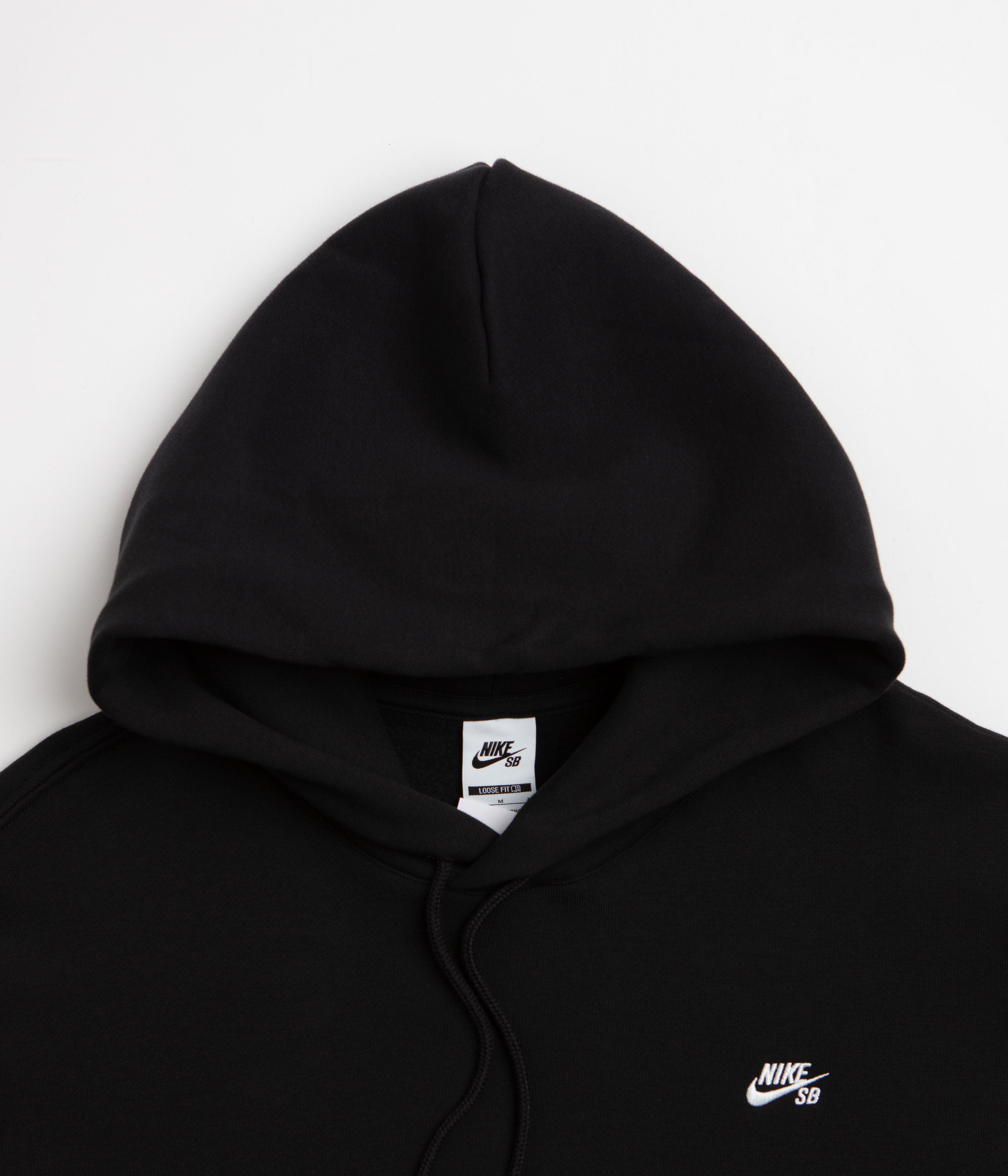 Nike SB Essential Small Logo Hoodie - Black / White
