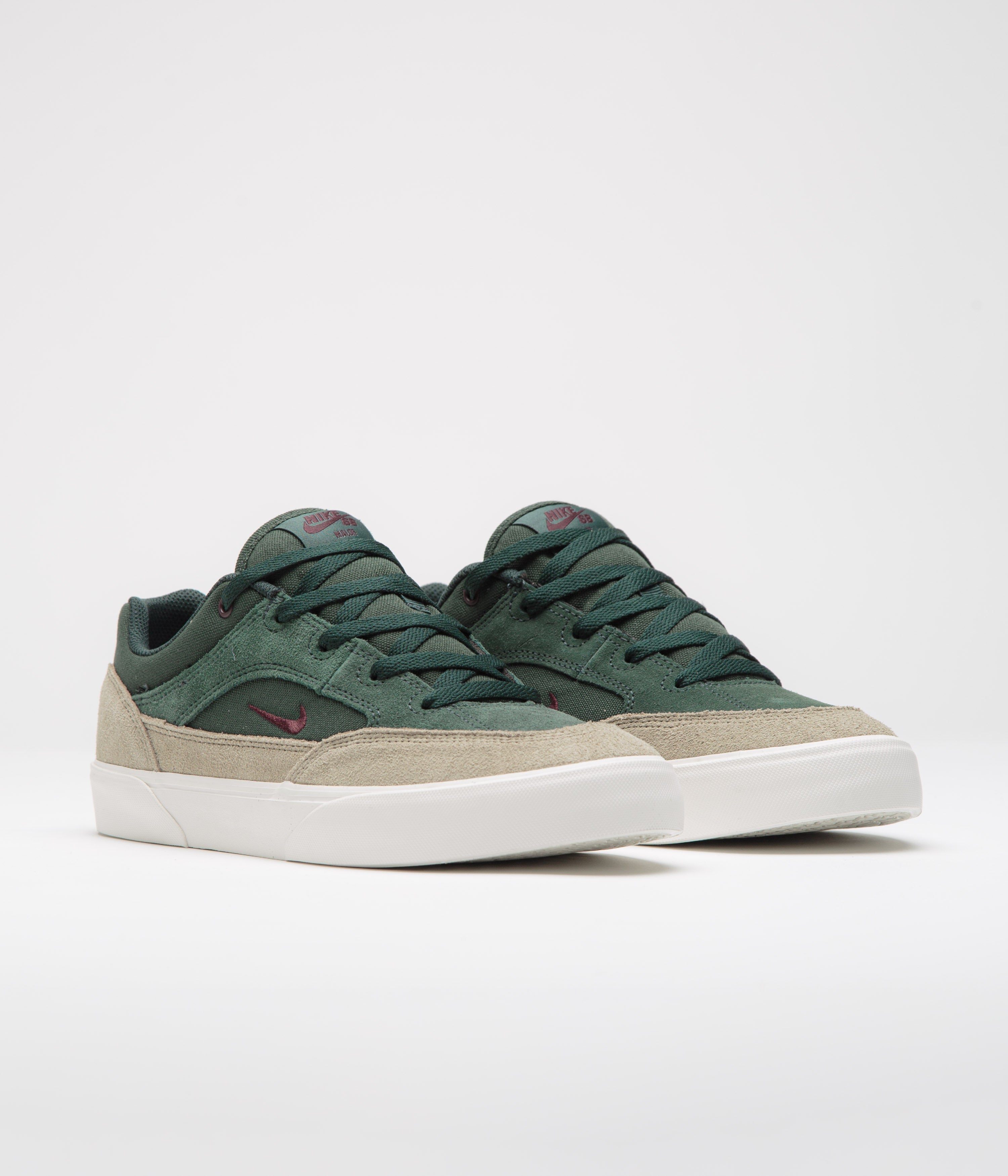 Nike SB Malor Shoes - Seaweed / Burgundy Crush - Khaki - Phantom