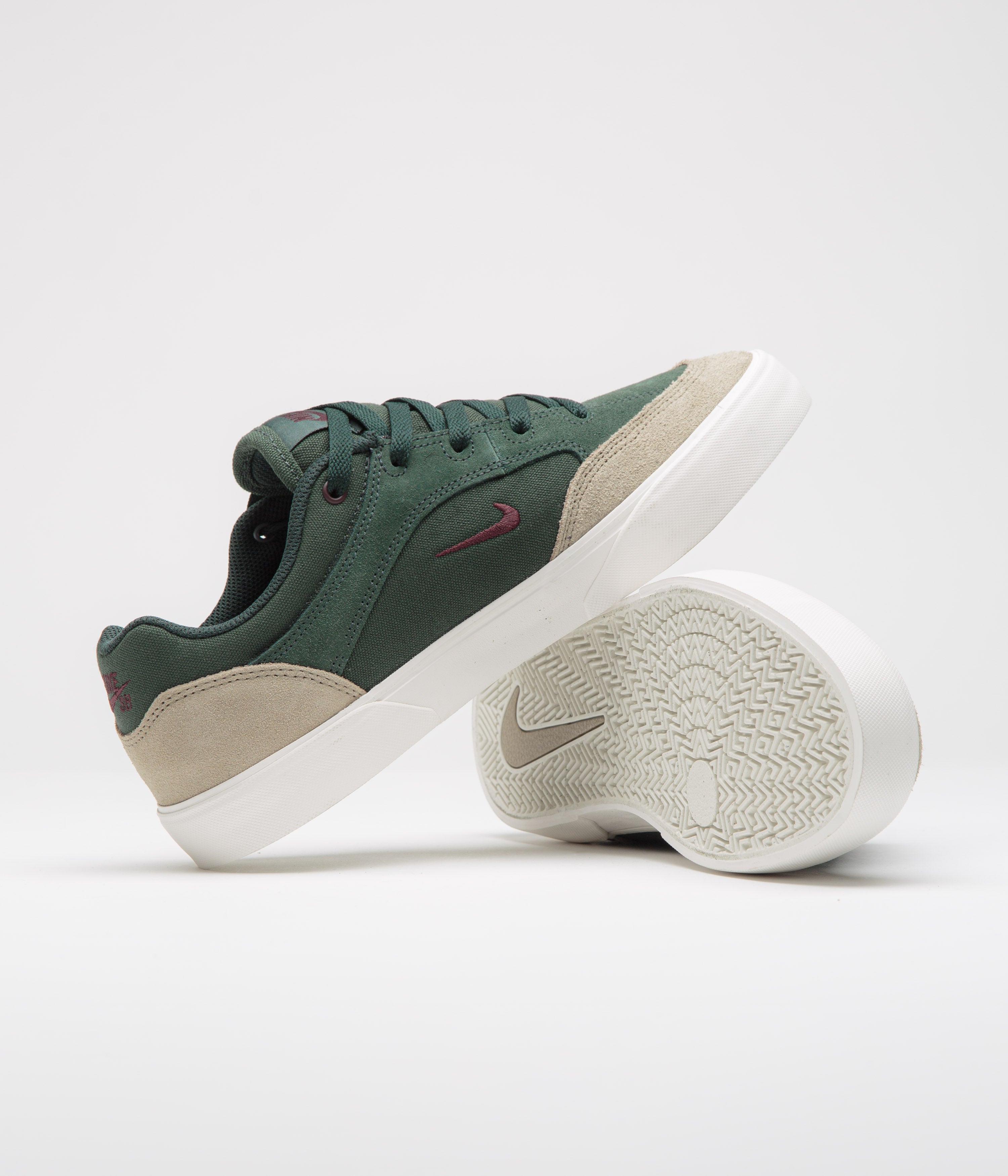 Nike SB Malor Shoes - Seaweed / Burgundy Crush - Khaki - Phantom