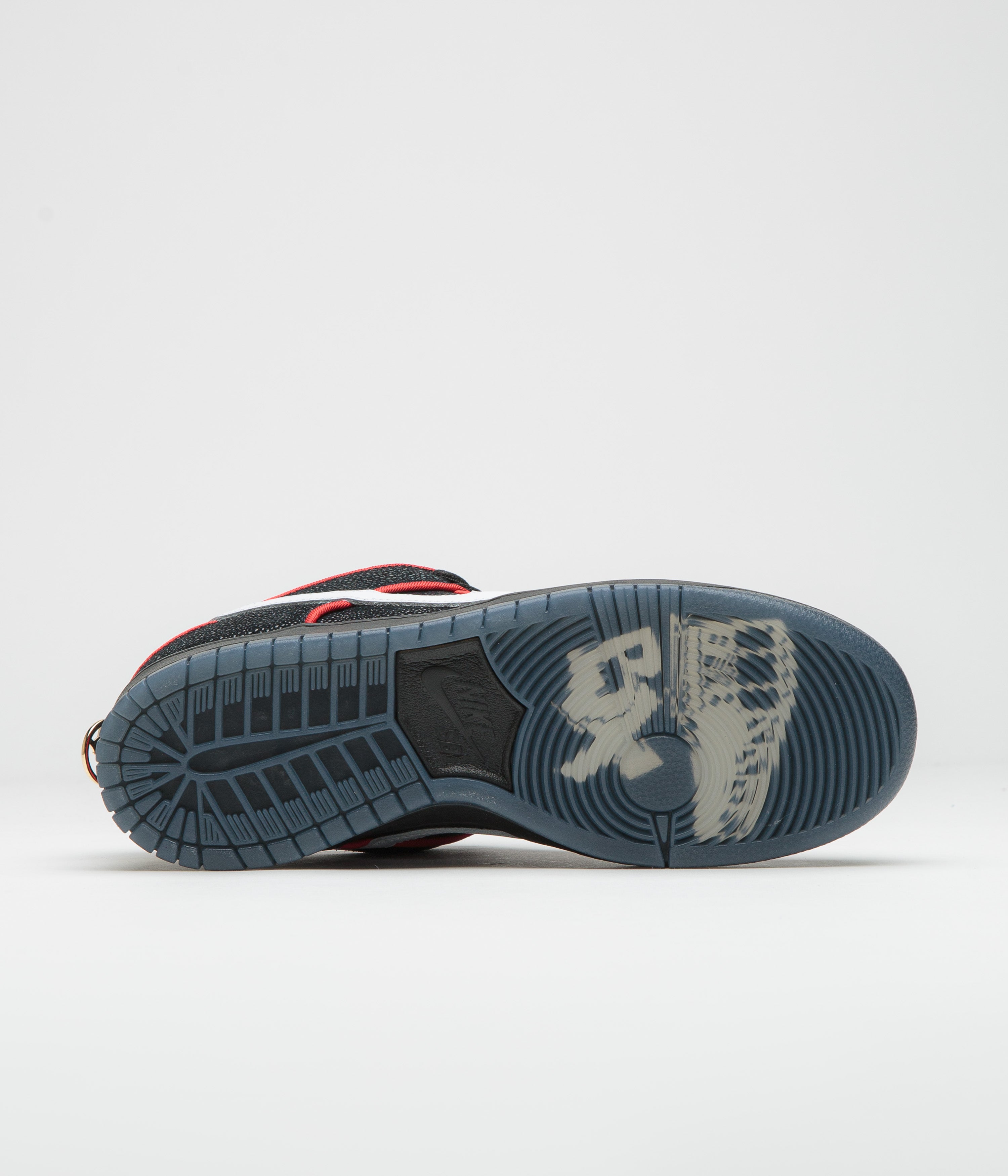 Nike SB x Bronx Girls Skate Dunk Low Pro Shoes - Black / White - Challenge Red - Total Orange