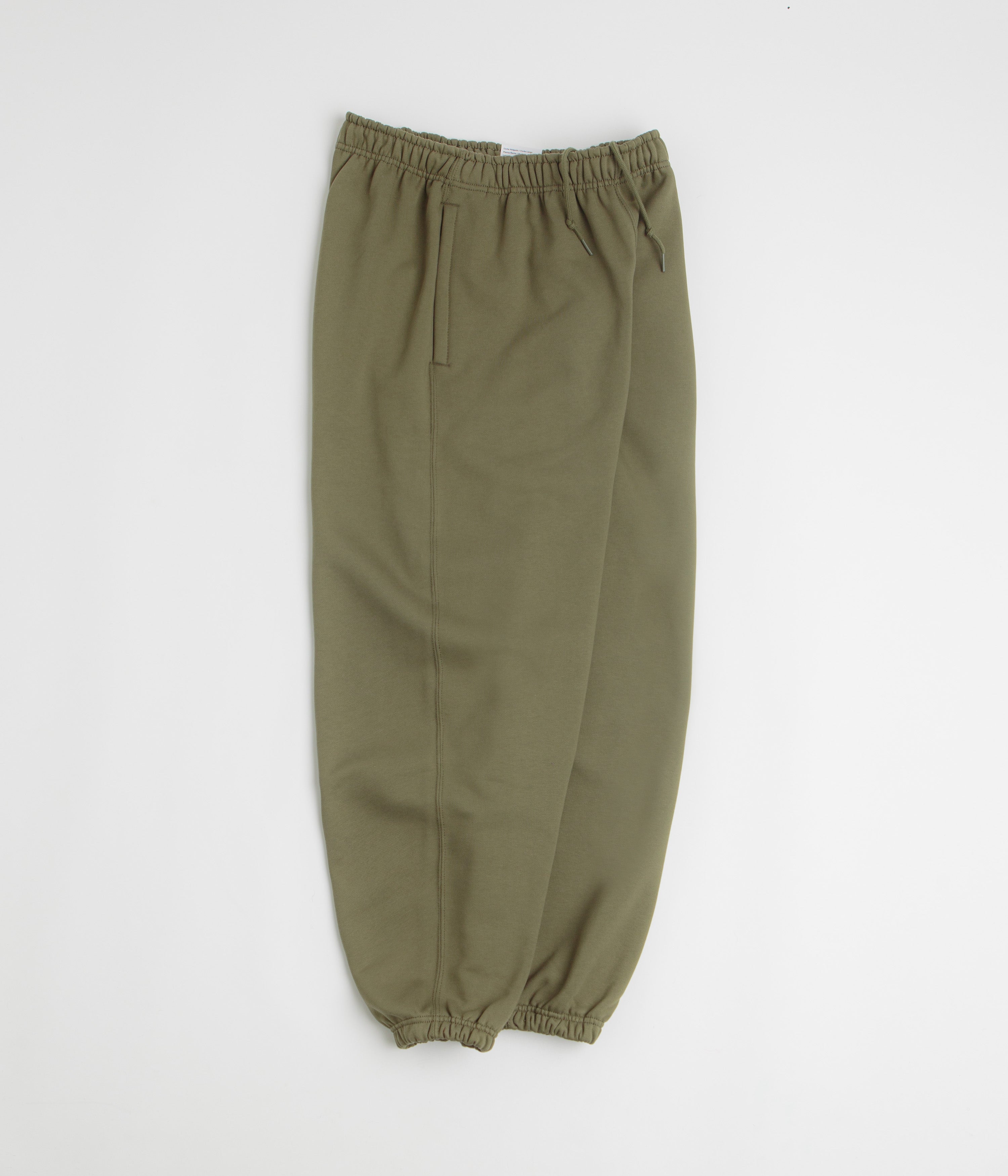 Nike Solo Swoosh Cuffed Sweatpants - Medium Olive / Medium Olive / White