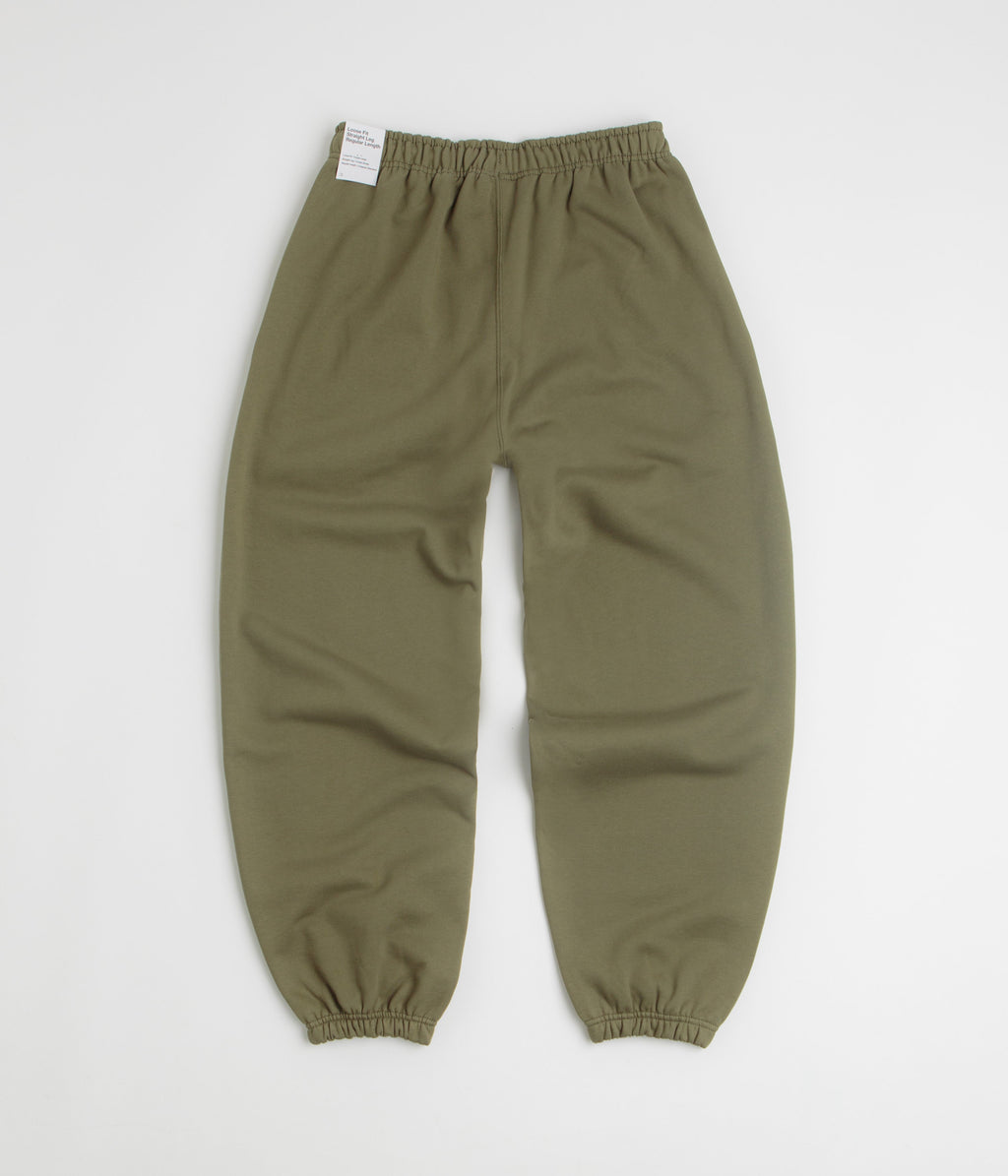 Nike Solo Swoosh Cuffed Sweatpants - Medium Olive / Medium Olive / White