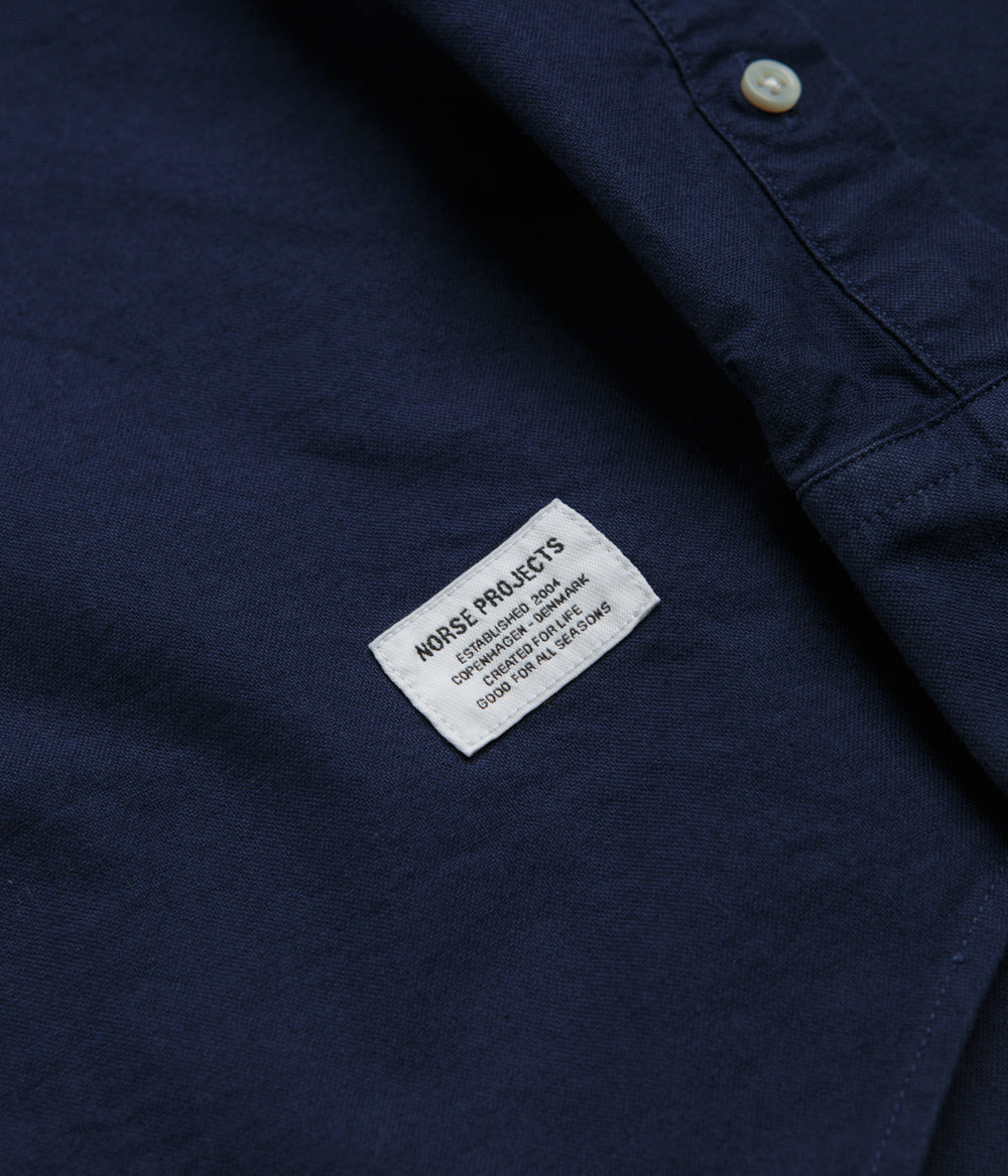 Norse Projects Algot Relaxed Overdyed Oxford Shirt - Workwear Blue