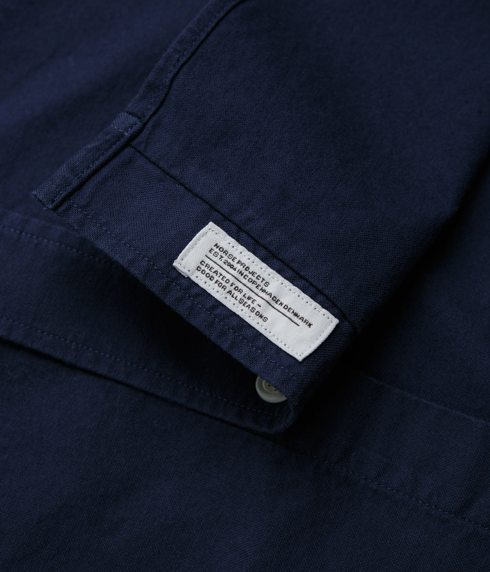 Norse Projects Algot Relaxed Overdyed Oxford Shirt - Workwear Blue