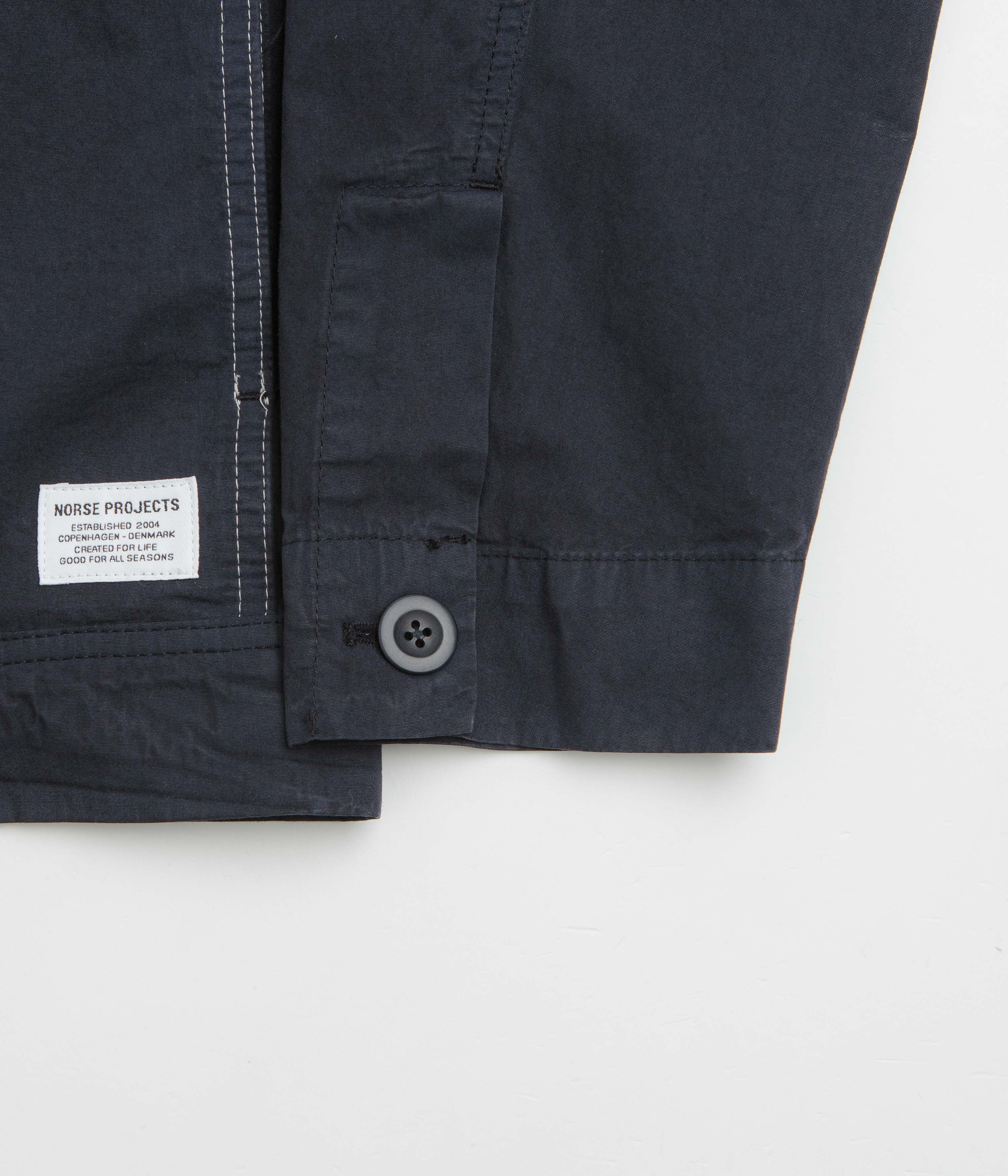 Norse Projects Arresskov Compact Cotton Overshirt - Dark Navy