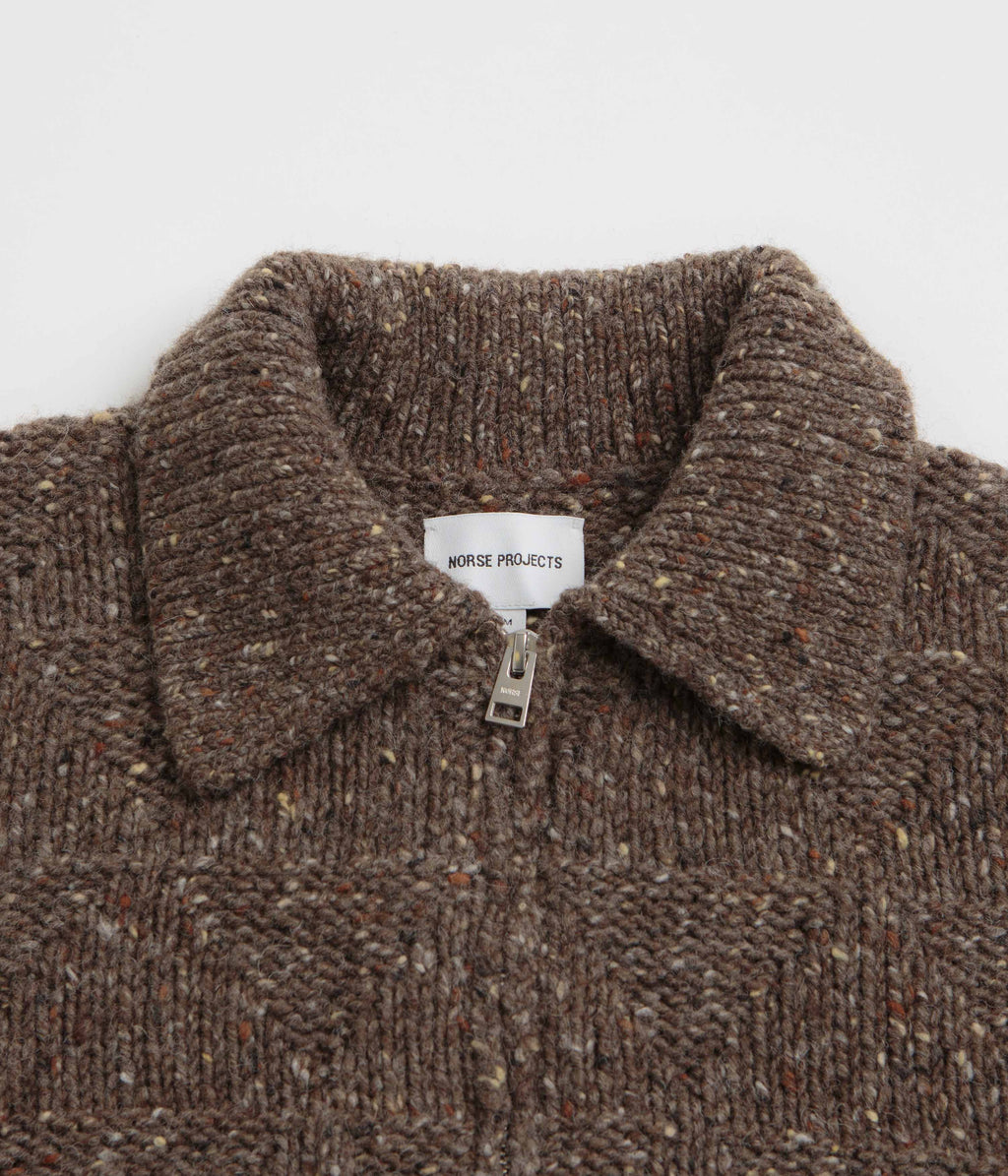 Norse Projects Erik Donegal Diamond Jacket - Seal Brown