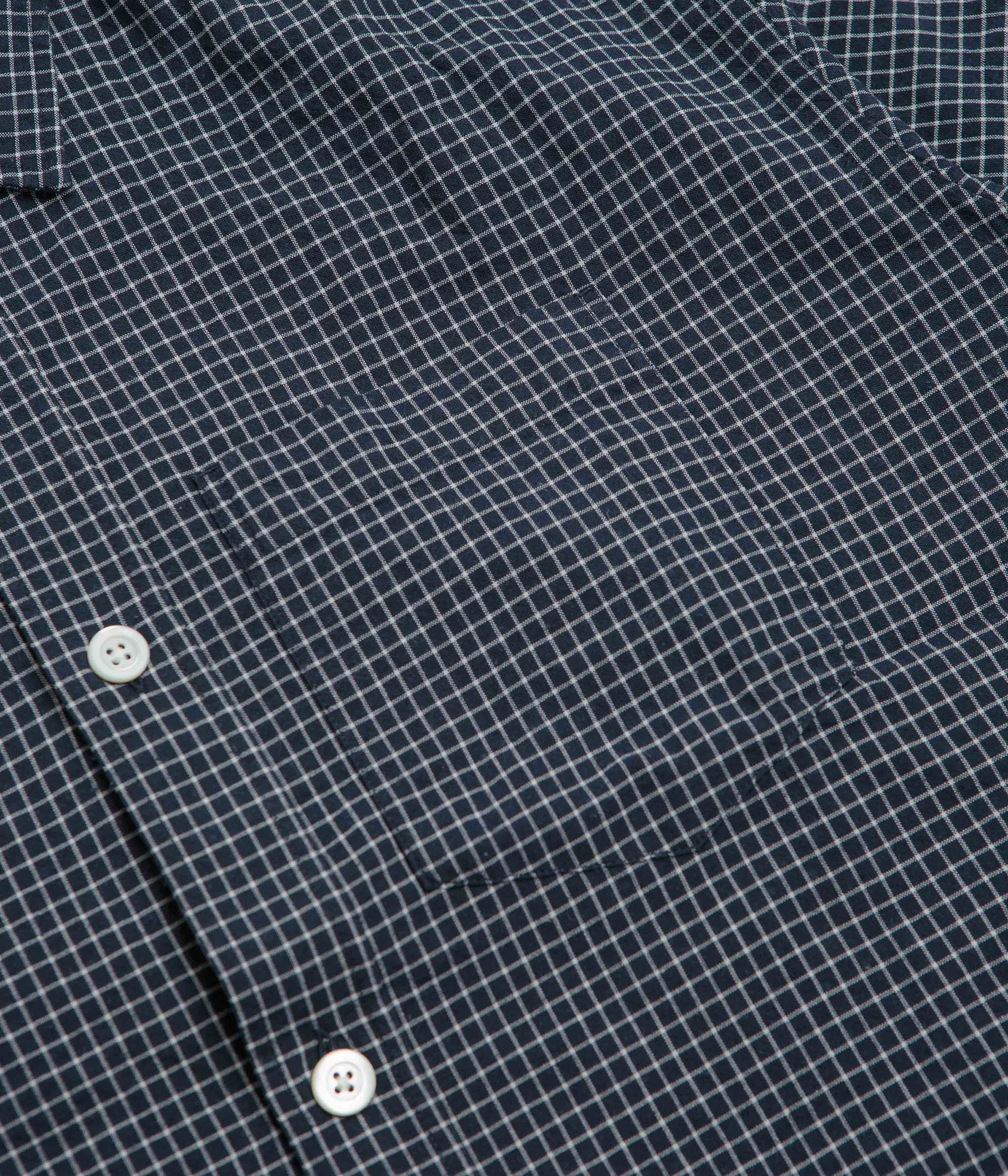 Norse Projects Espevik Short Sleeve Shirt - Dark Navy Check