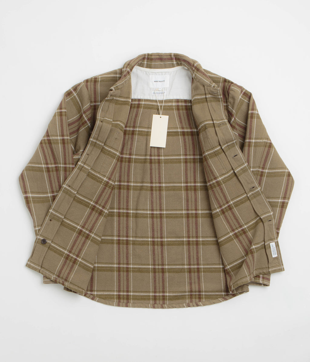 Norse Projects Hjalmer Check Overshirt - Walnut