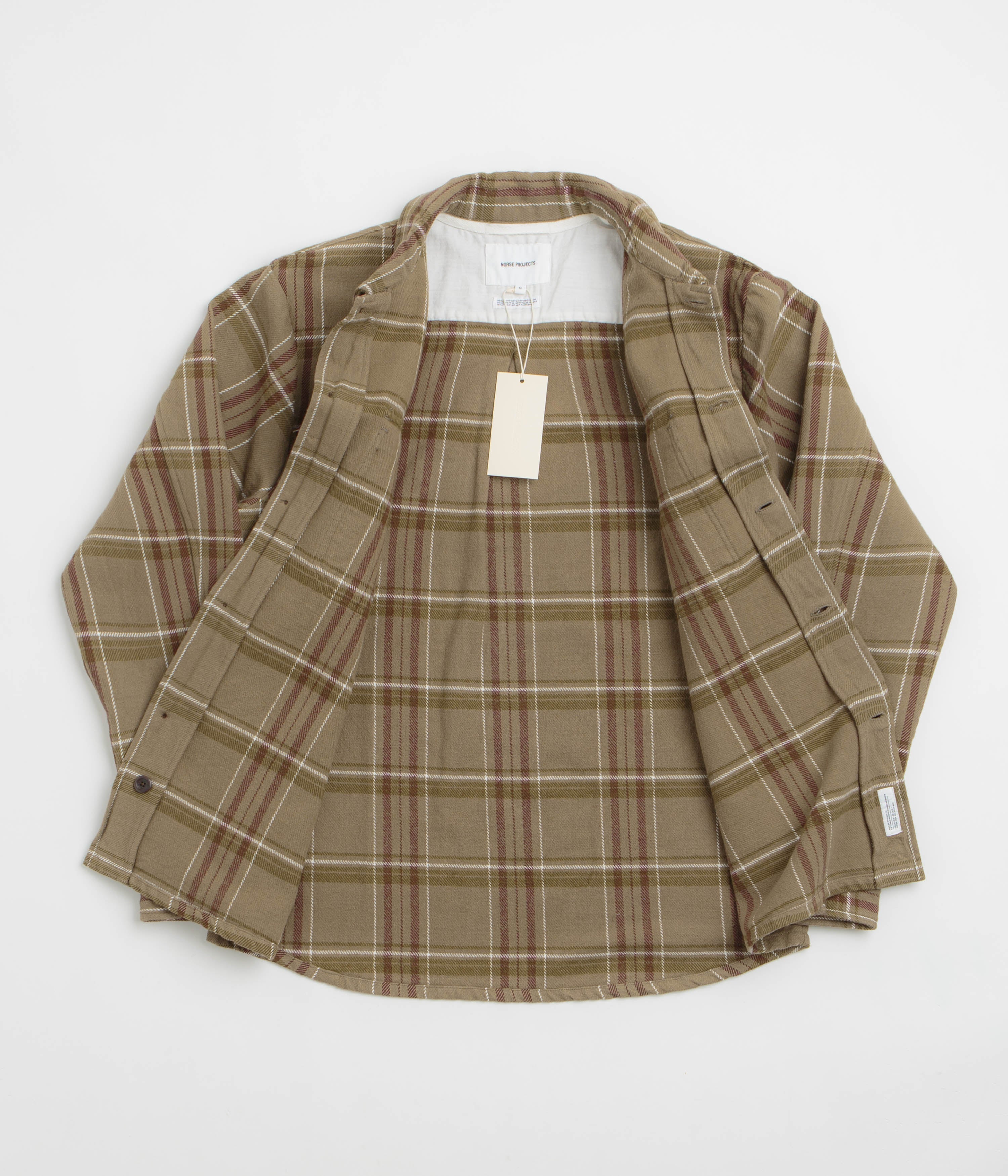 Norse Projects Hjalmer Check Overshirt - Walnut