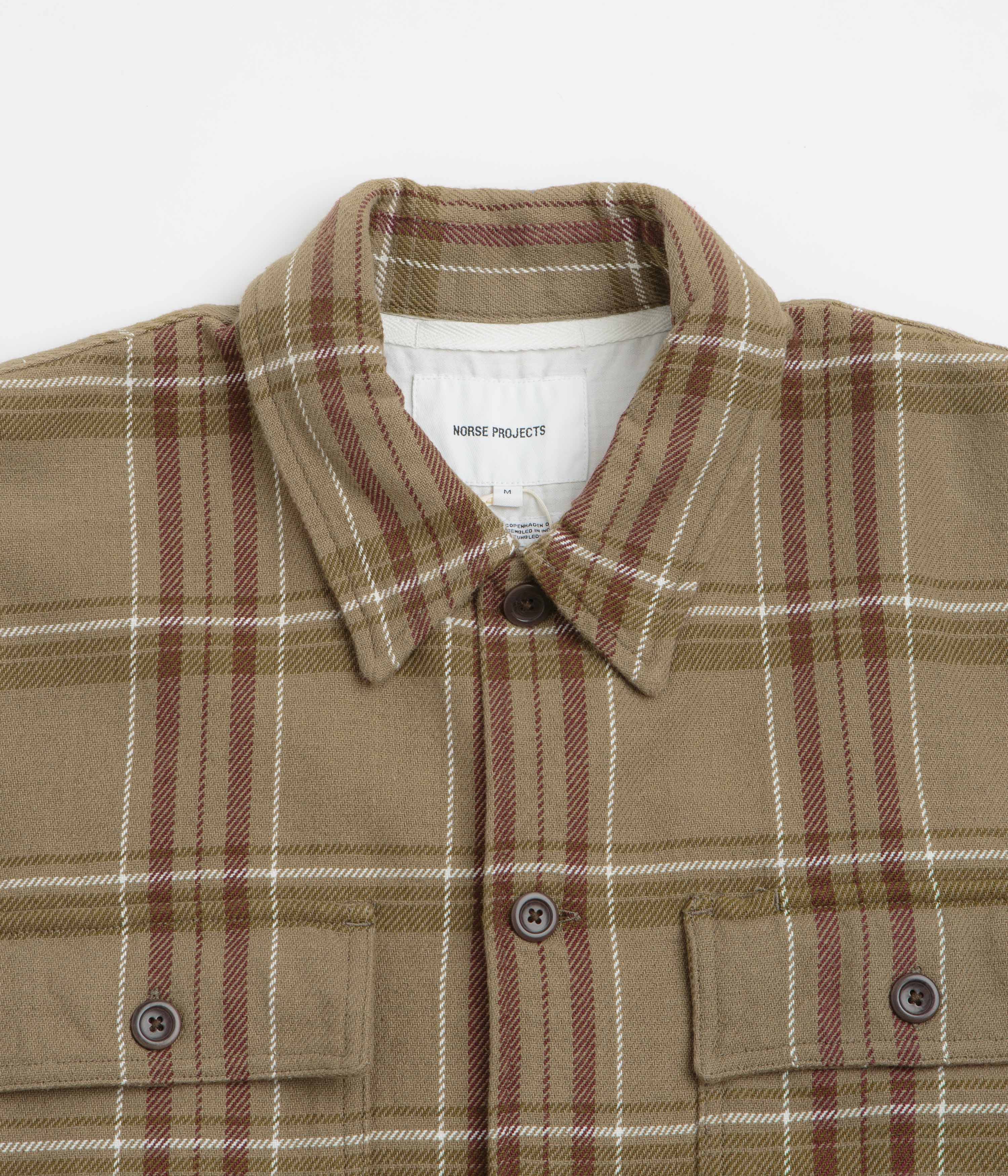 Norse Projects Hjalmer Check Overshirt - Walnut