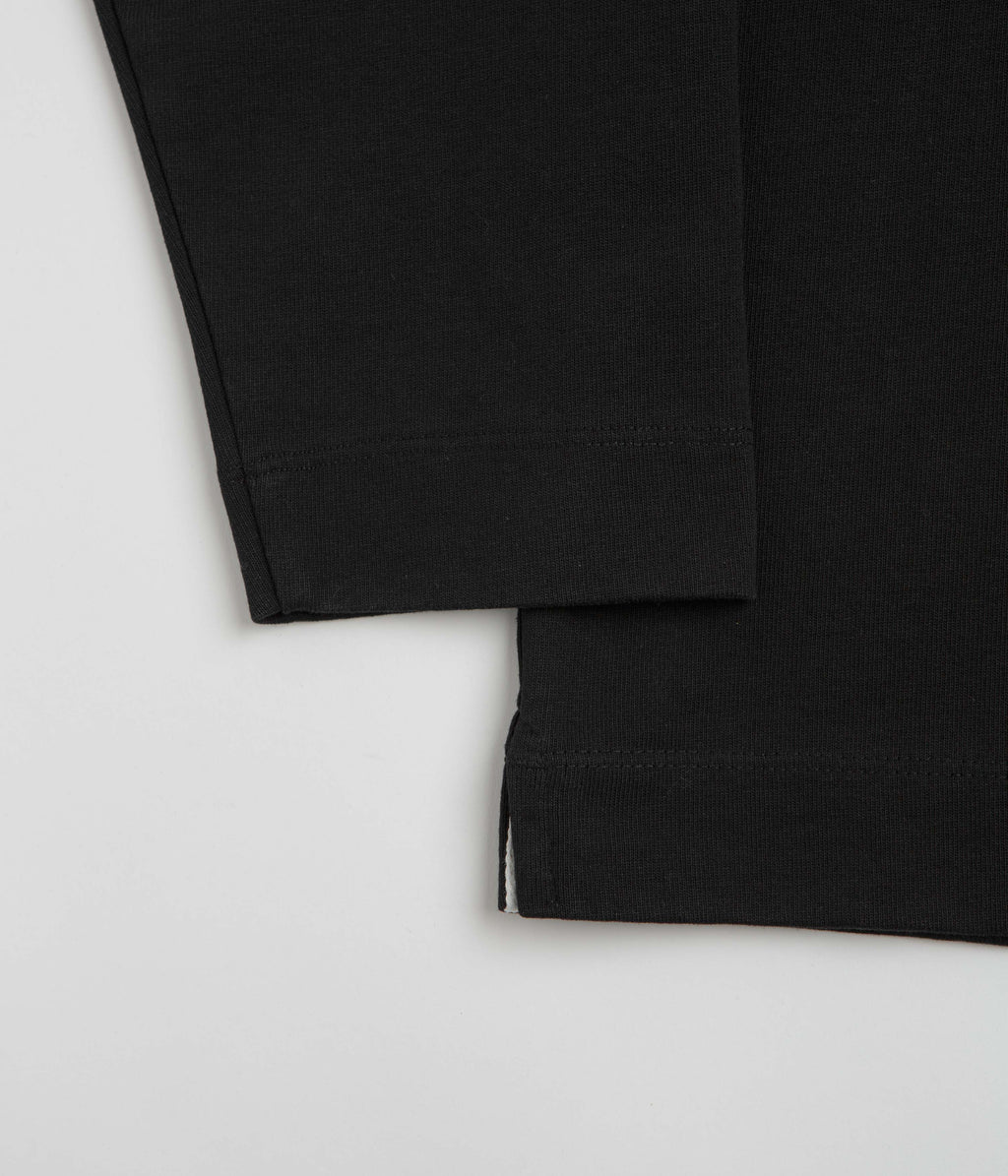 Norse Projects Isefjord Long Sleeve Polo Shirt - Black