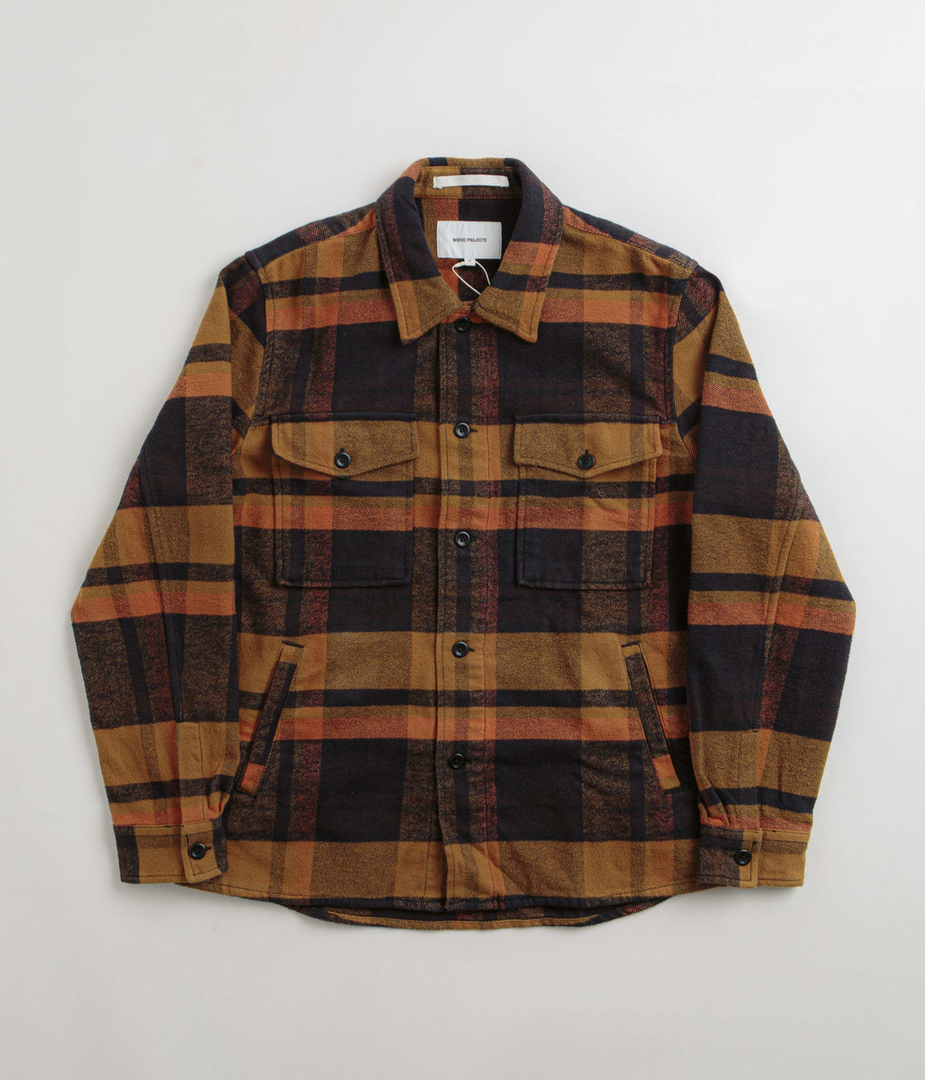 Norse Projects Julian Organic Heavy Twill Overshirt - Dark Navy