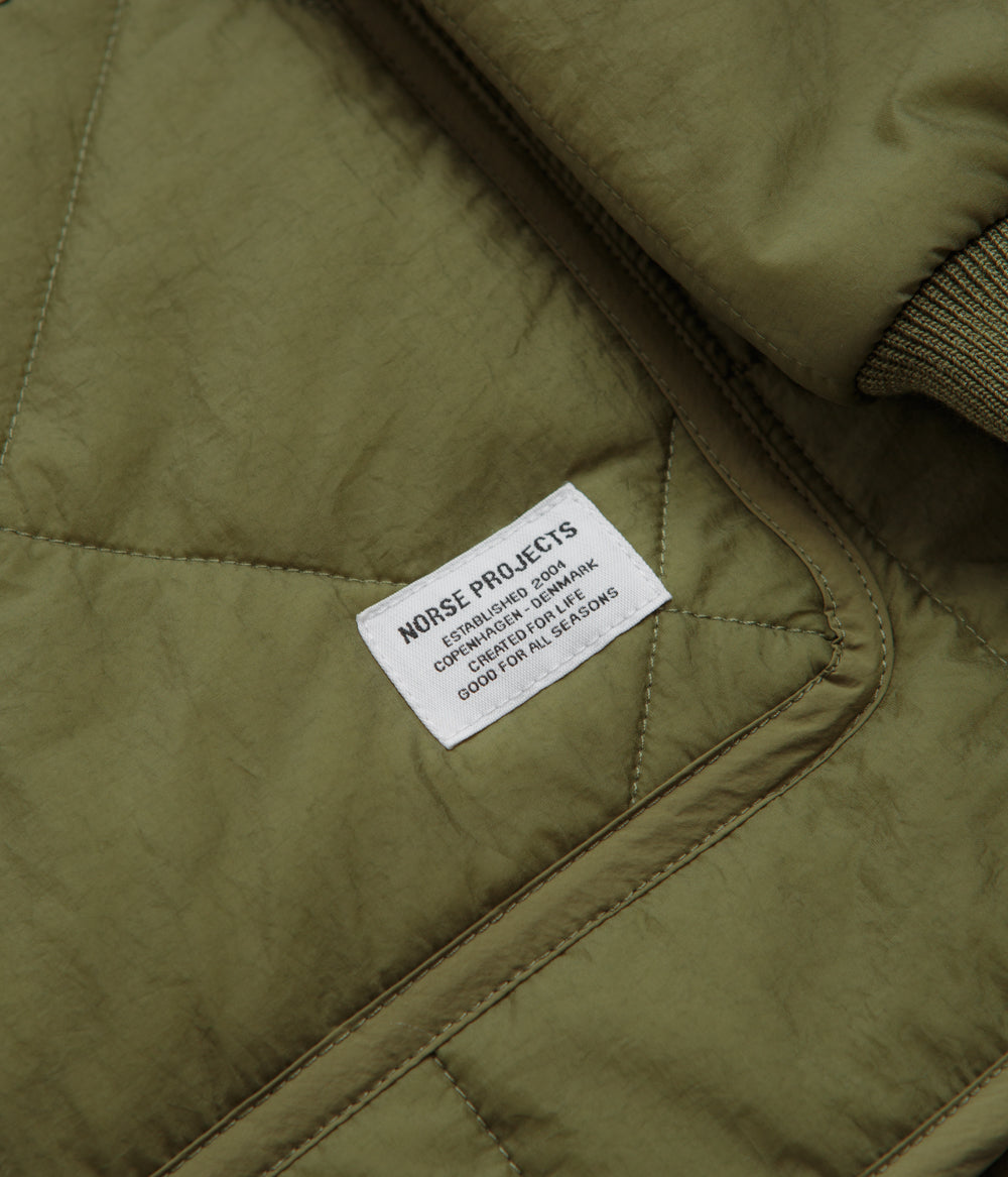 Norse Projects Military Hooded Liner Jacket - Moss Green