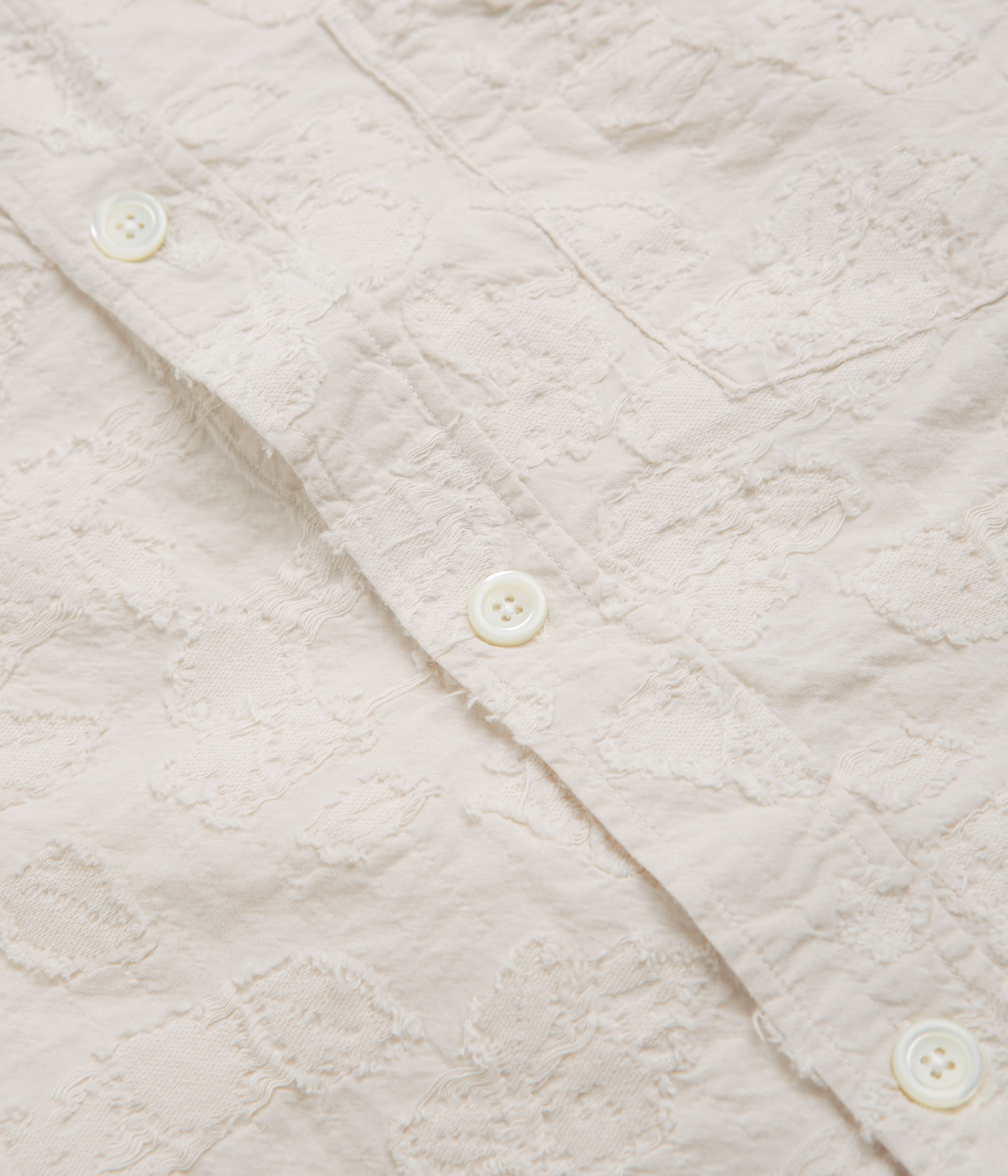 Norse Projects Ole Oversized Fil Coupe Short Sleeve Shirt - Ecru