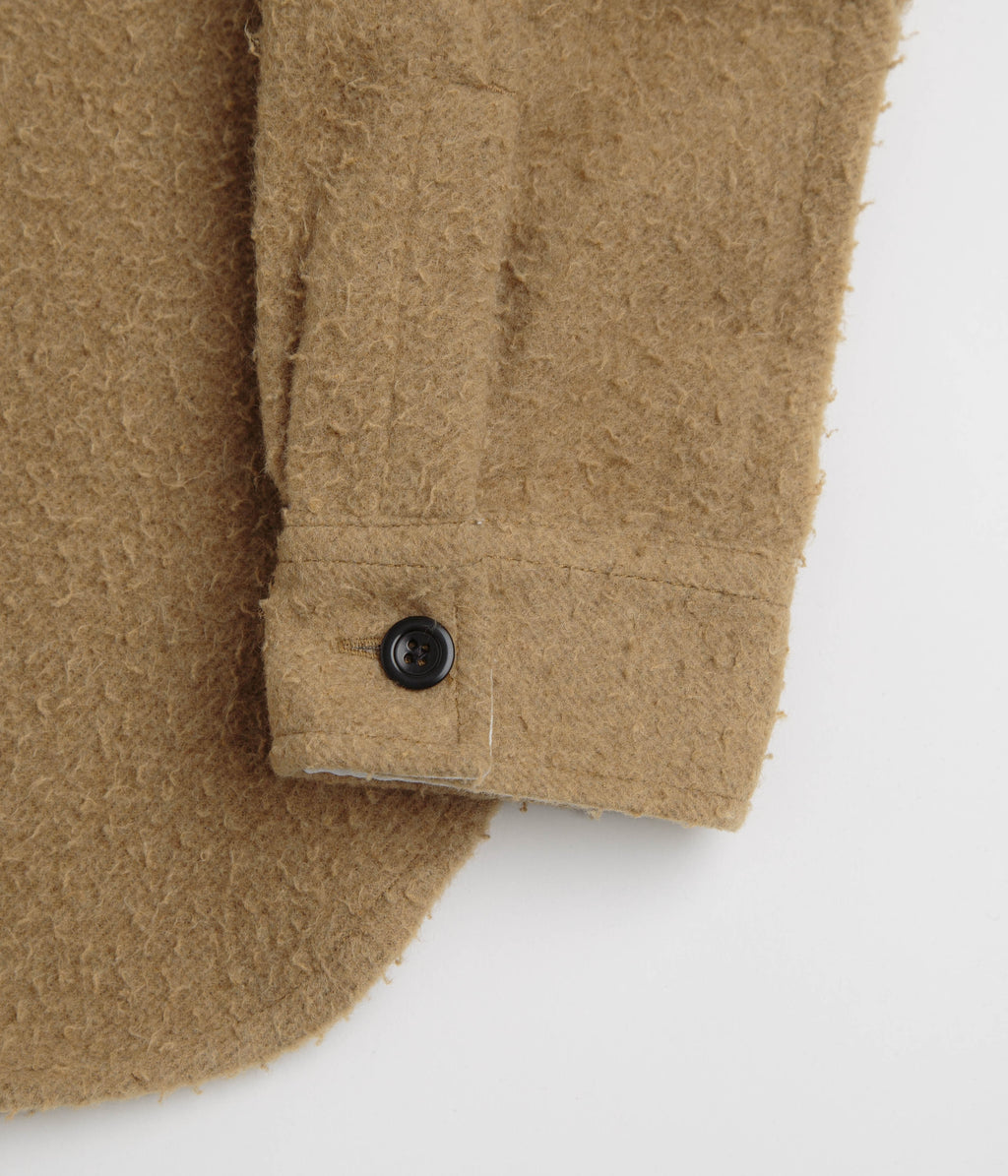 Norse Projects Silas Textured Cotton Wool Overshirt - Camel