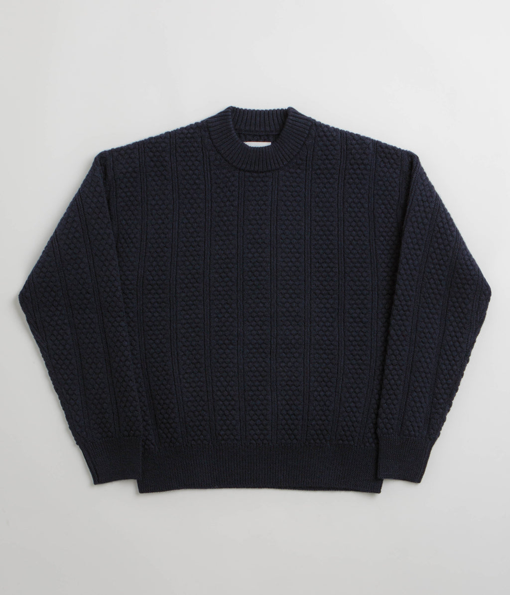 Norse Projects Storm Knit Crewneck Sweatshirt - Dark Navy