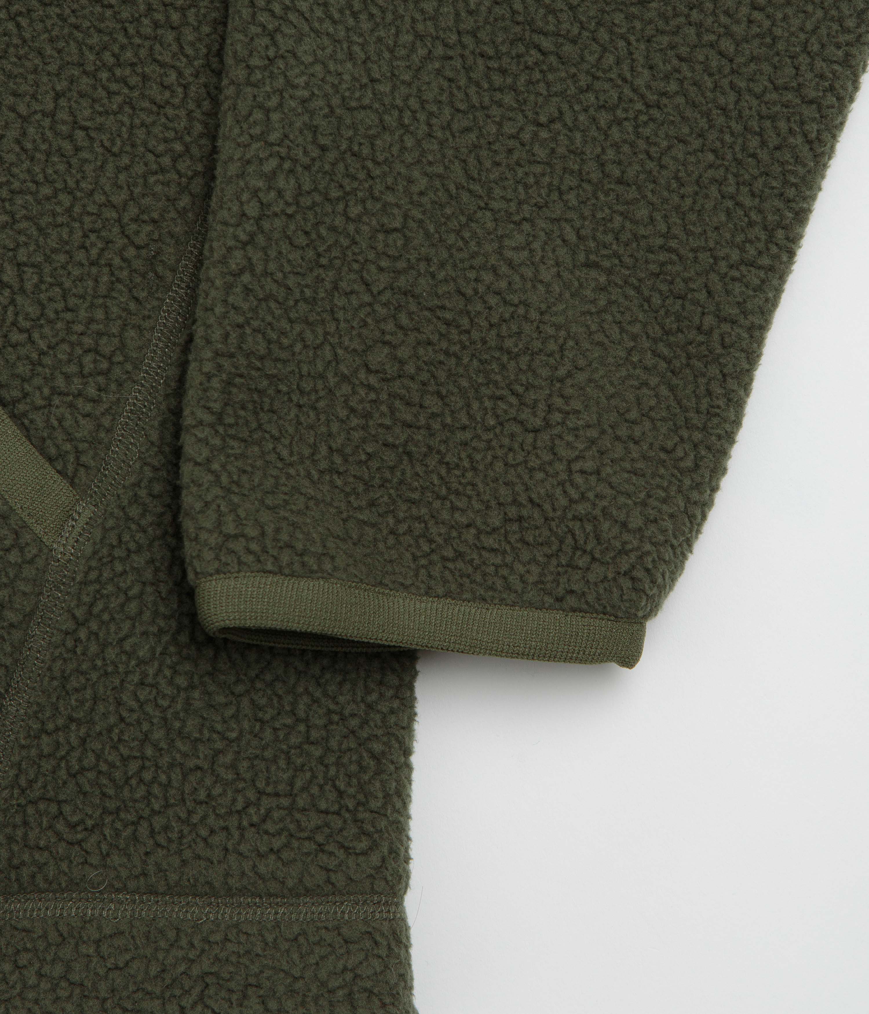 Norse Projects Tycho Pile Fleece Full Zip Jacket - Ivy Green