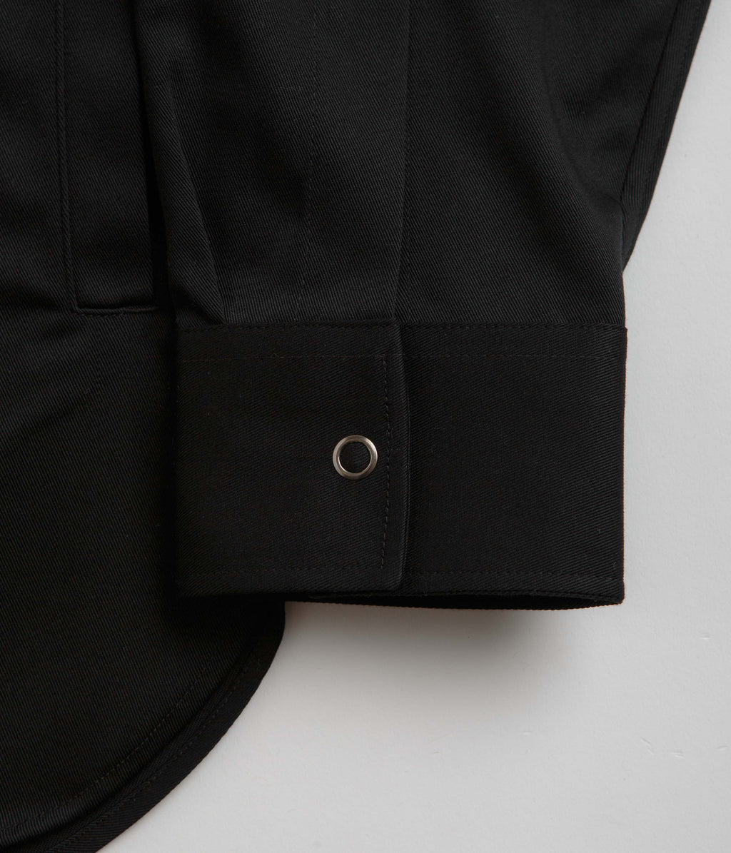 Norse Projects Ulrik Gabardine Zipped Overshirt - Black