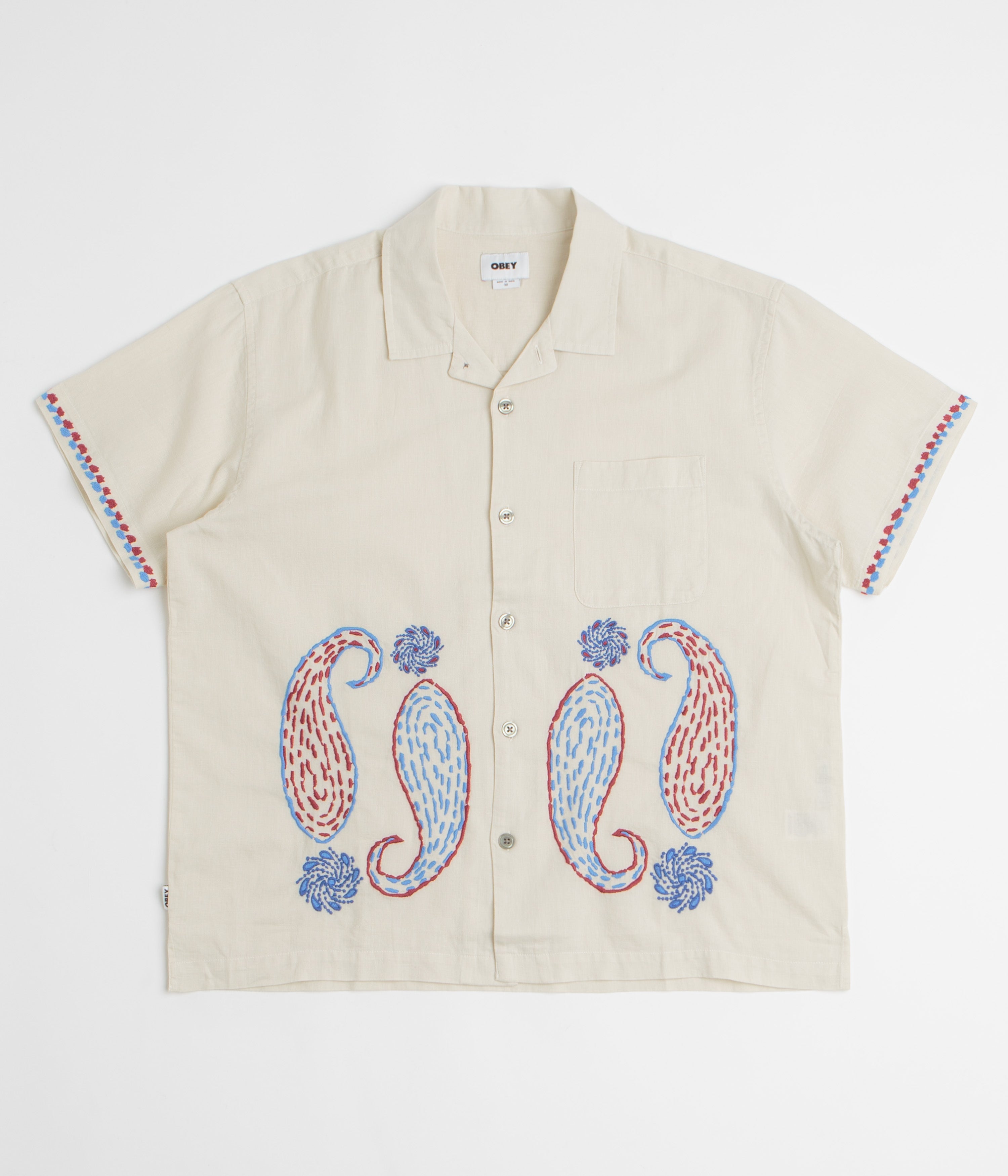 Obey Quentin Short Sleeve Shirt - Birch Multi