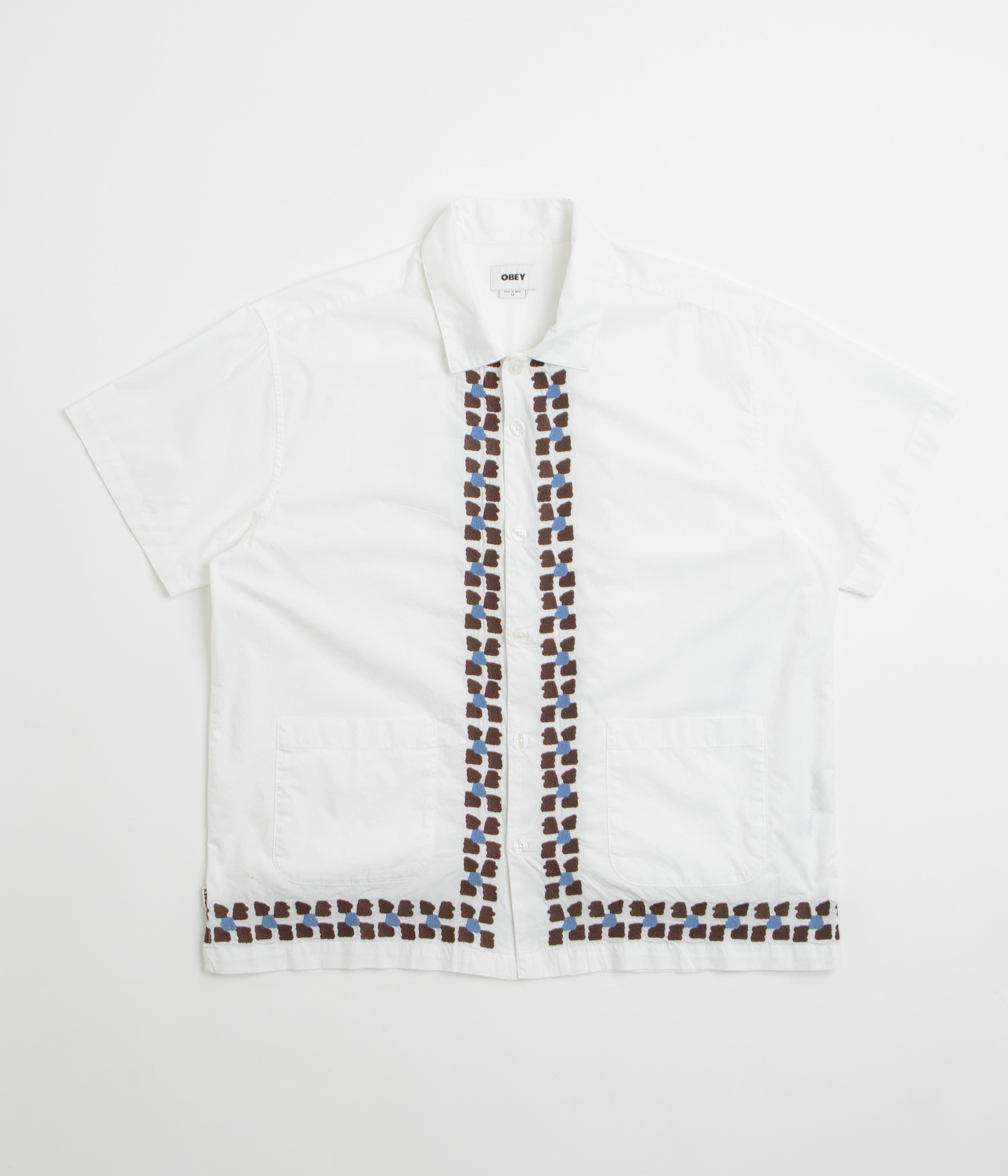 Obey Ruben Short Sleeve Shirt - White Multi