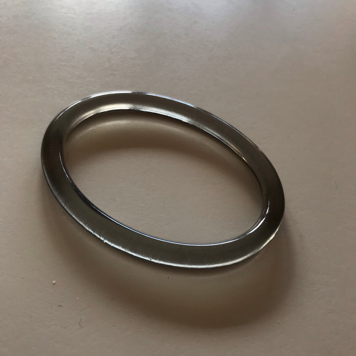 Oval Smoky Lucite Tube Bangle Bracelet circa 1960s