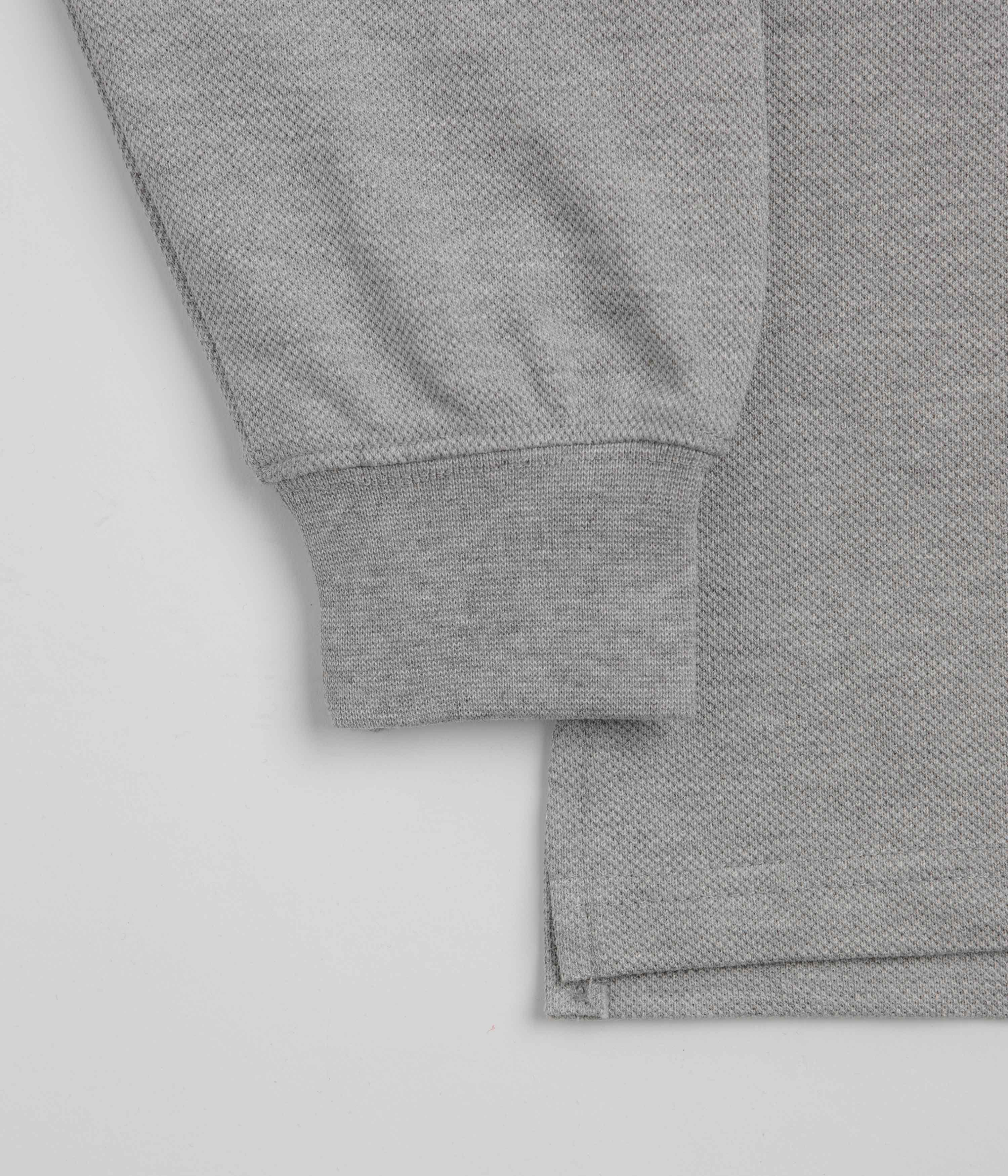 Pasteelo Pique Sports Long Sleeve T-Shirt - Heather Grey