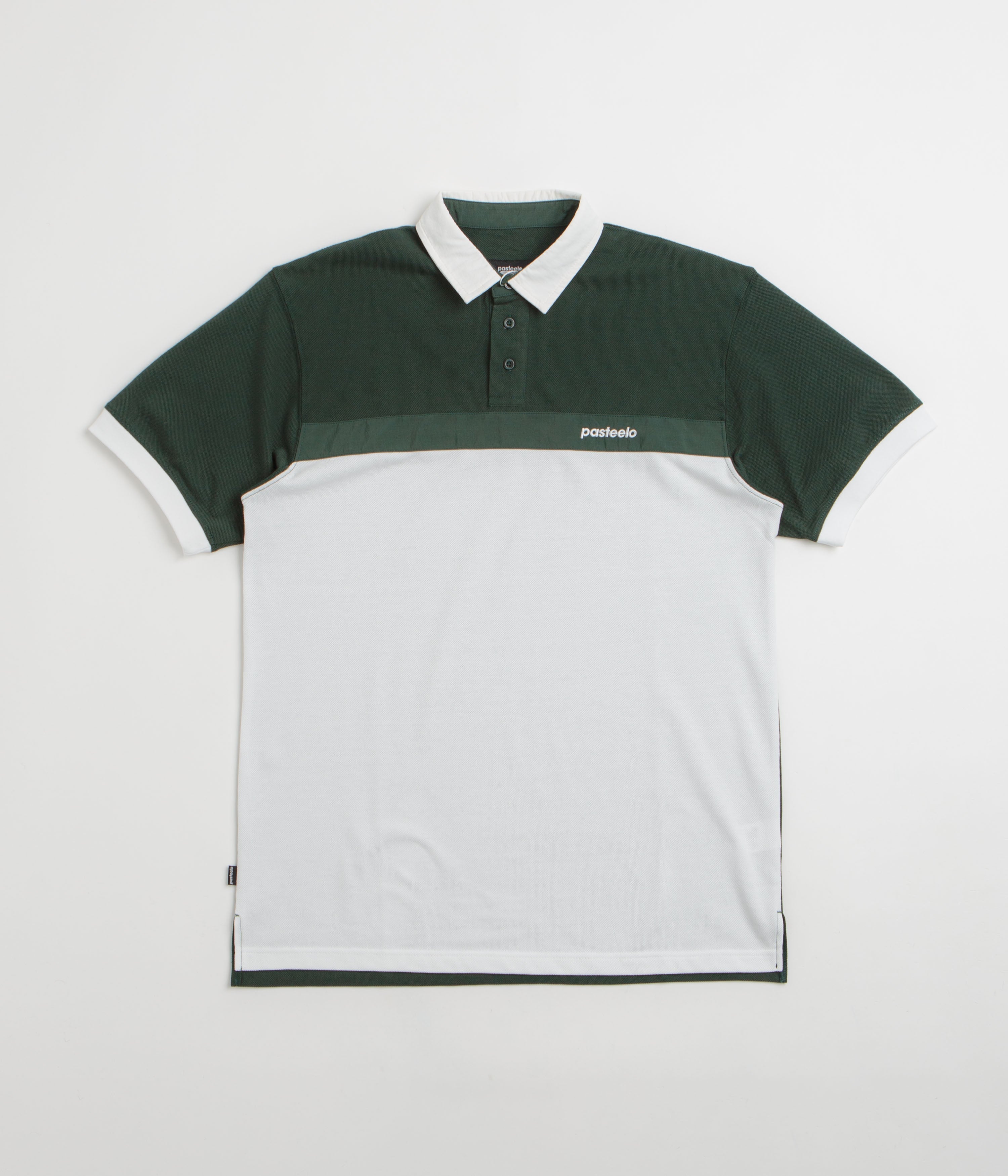 Pasteelo Stripe Polo Shirt - Forest / White