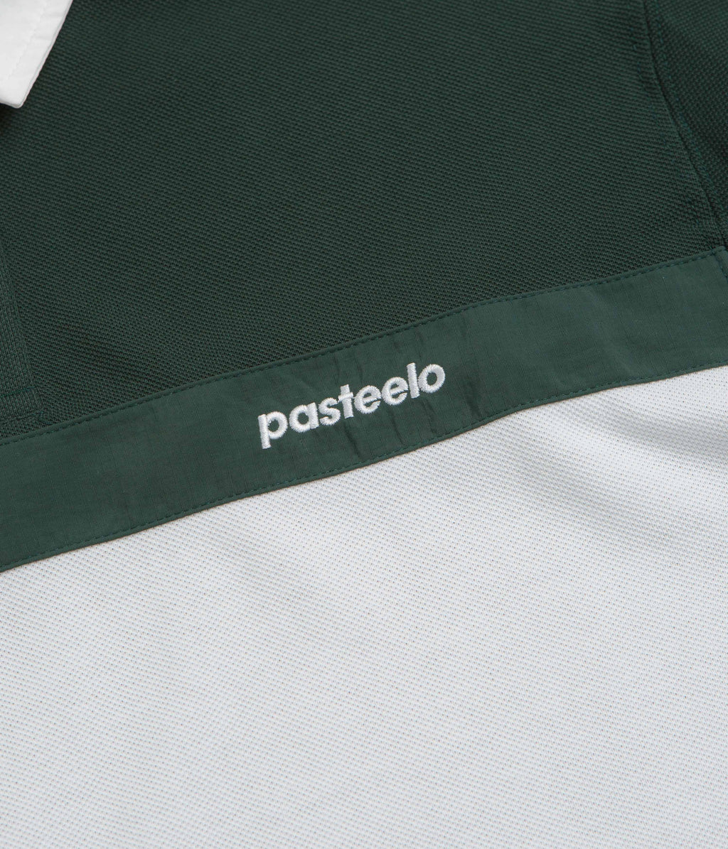 Pasteelo Stripe Polo Shirt - Forest / White